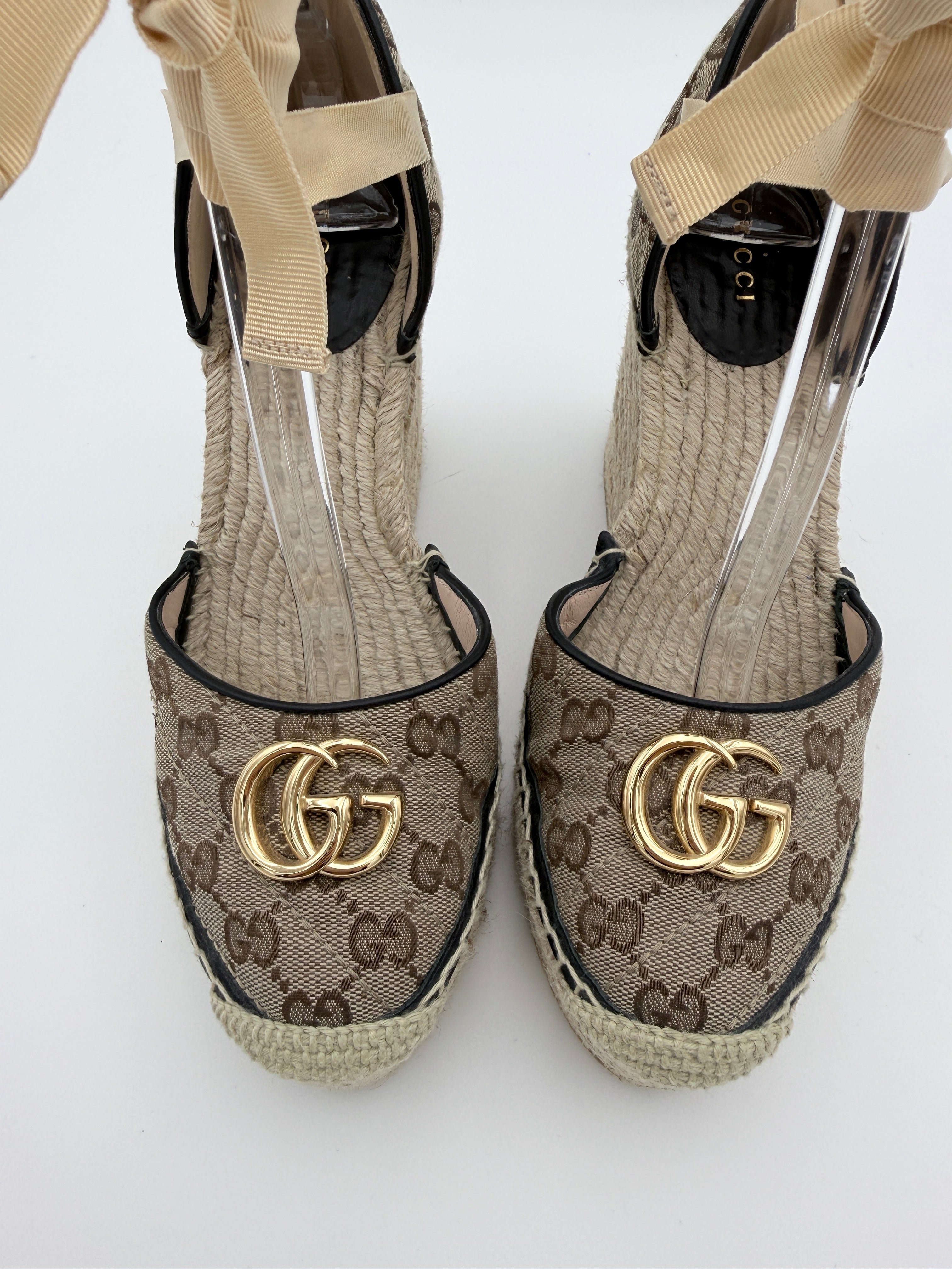 Gucci Monogram High espadrilles full set size 40,5