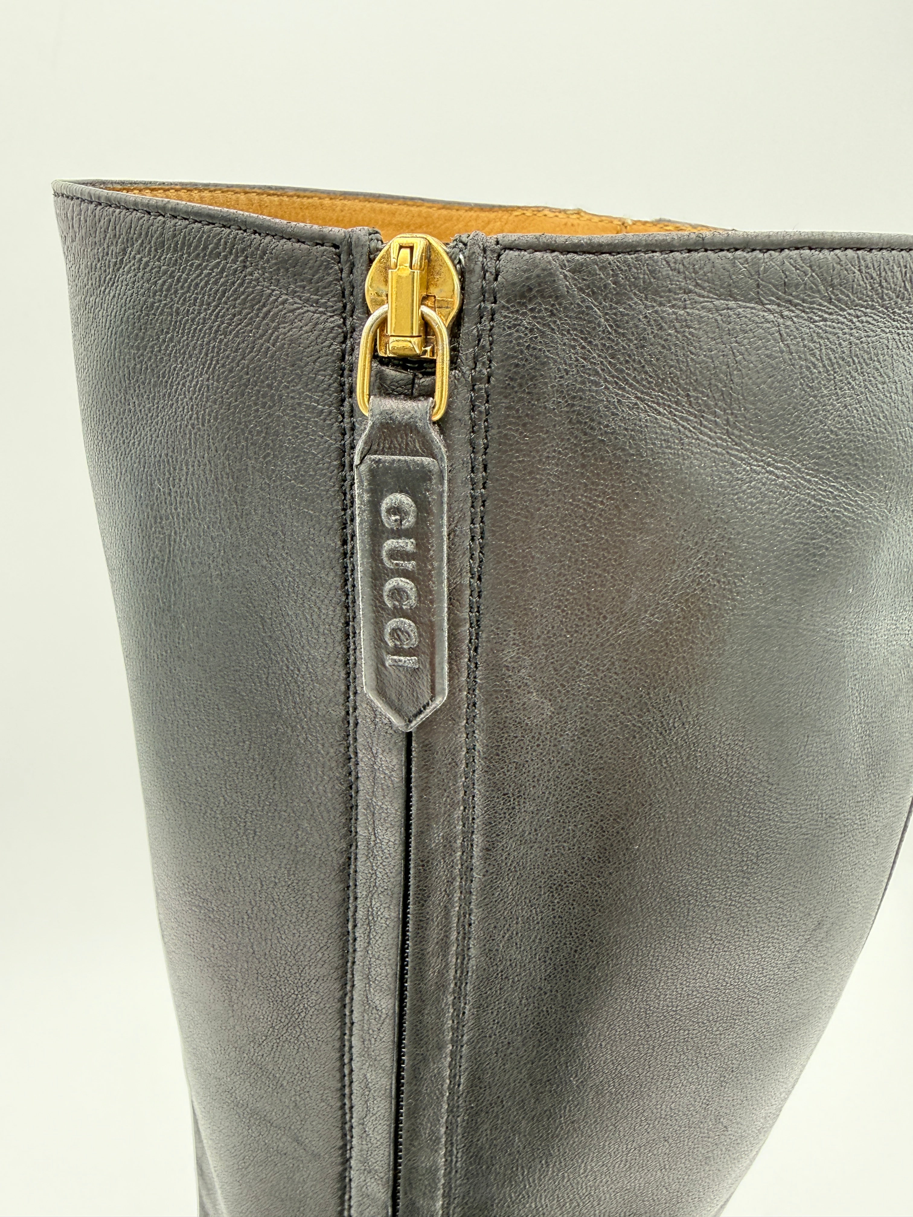 Gucci Marmont Black Boots Size 36,5
