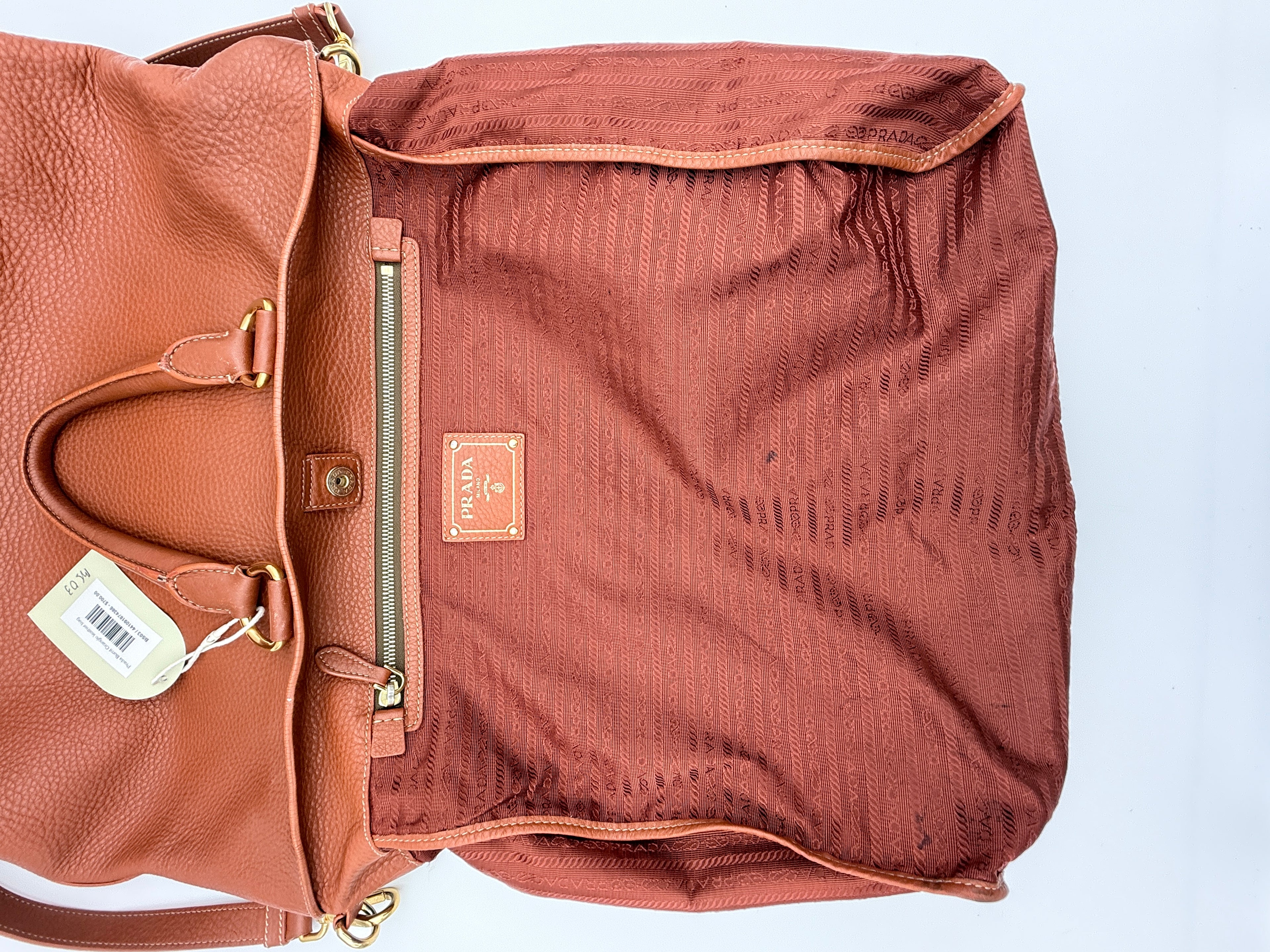 Prada Burnt Orangle leather bag