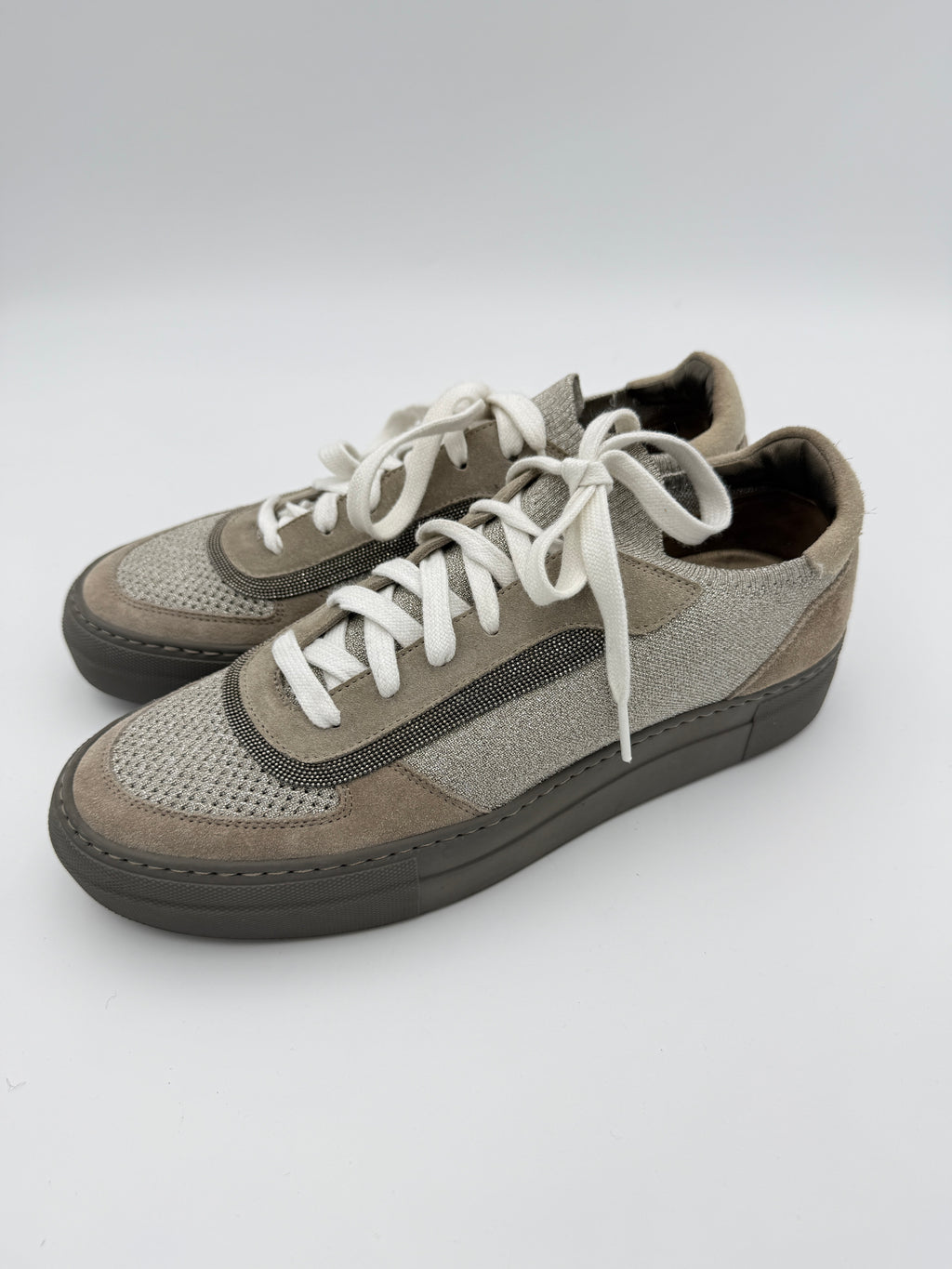 Brunello Cucinelli gray sneakers size 40