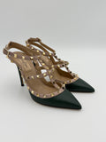 Valentino Rockstud green heel