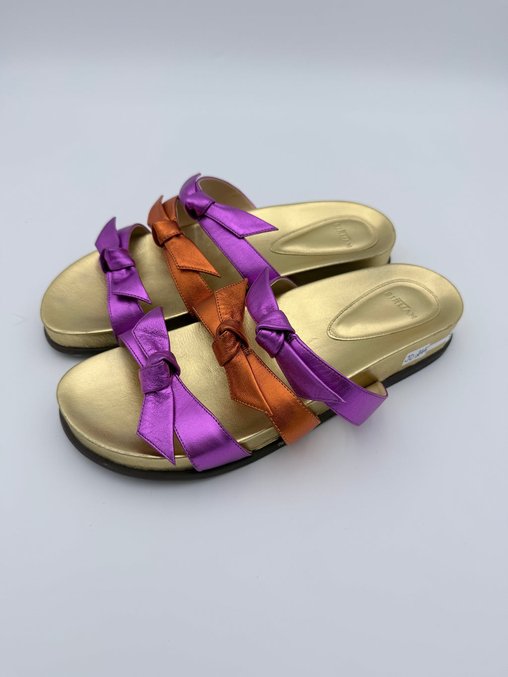Birman Clarita Pink orange metallic flat Size 40