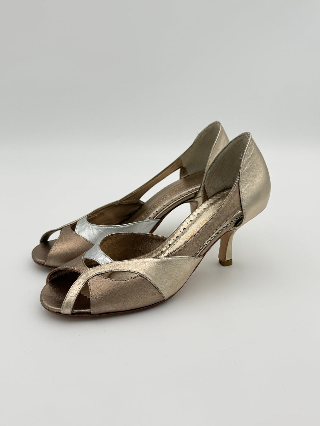 Sarah Chofakian Soft Gold Kitten heel EU38