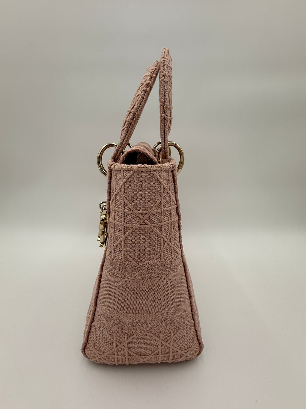 Lady Dior Cannage Rosewood Canvas