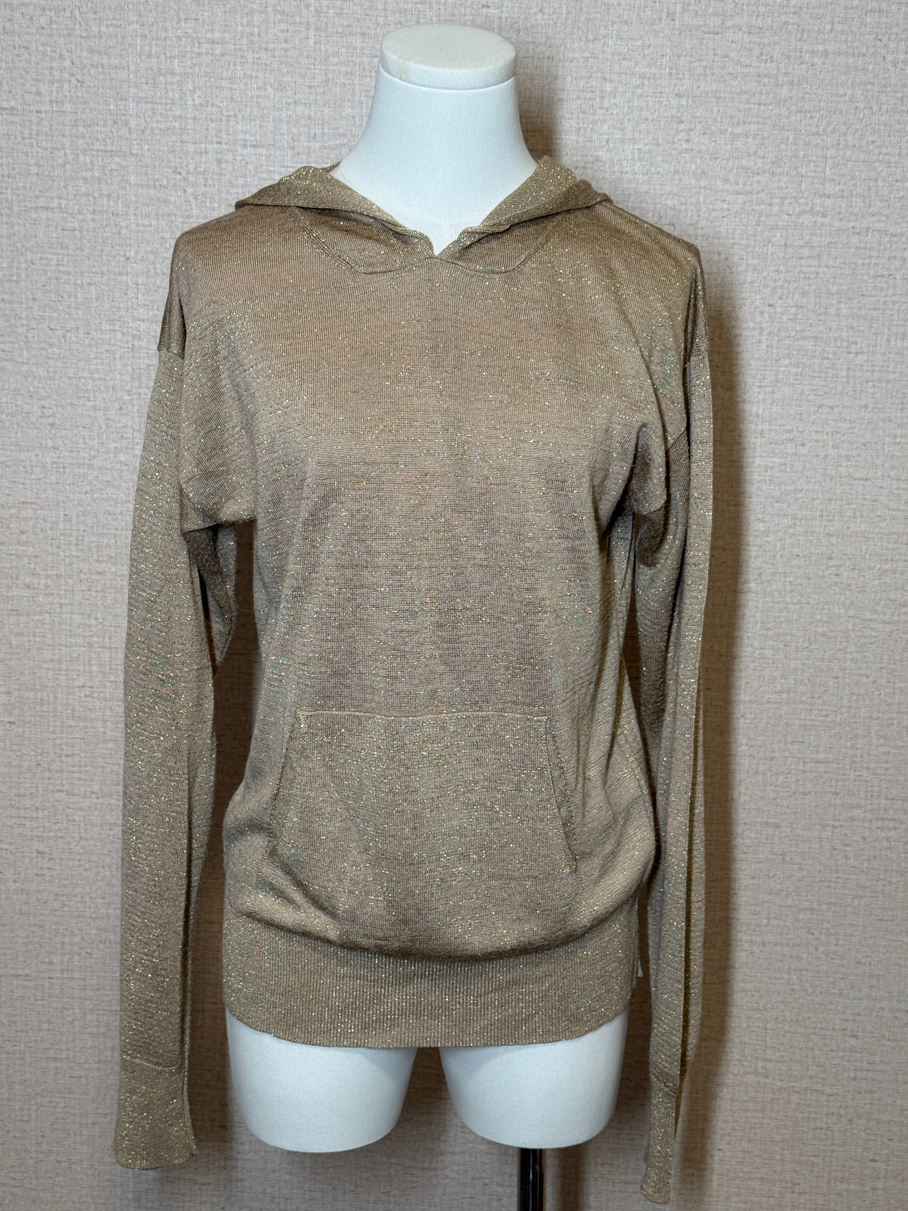 TWENTY FOR SEVEN Metallic Gold Knit  Medium