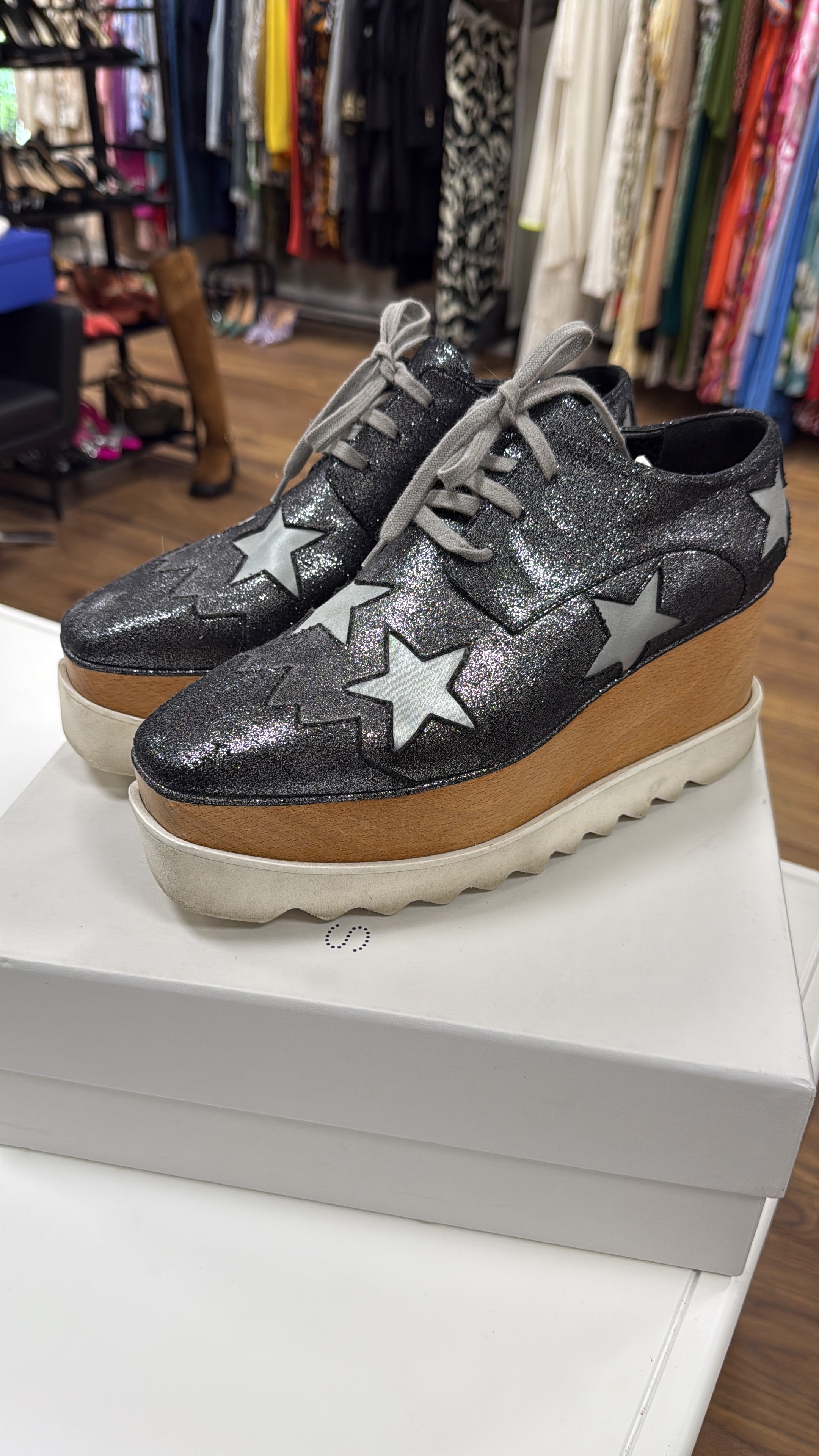 Stella Mcartney Star high platform size 39 dust and box