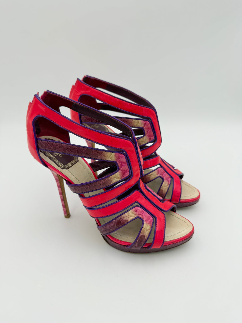 Dior Neon Pink Patent Heel Size 39