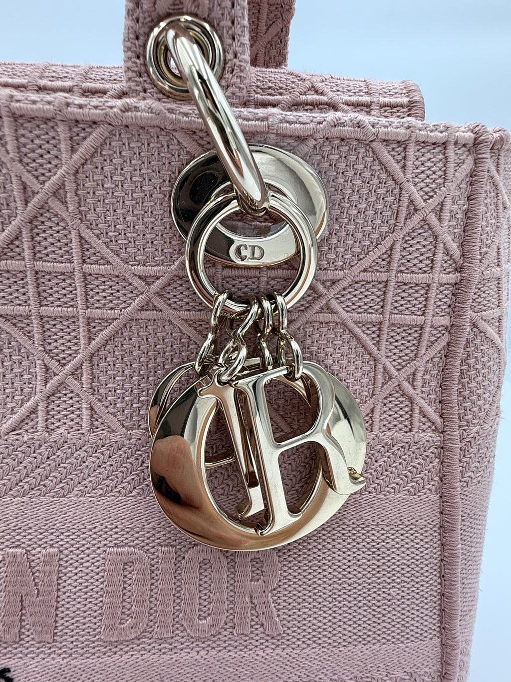 Lady Dior Cannage Rosewood Canvas