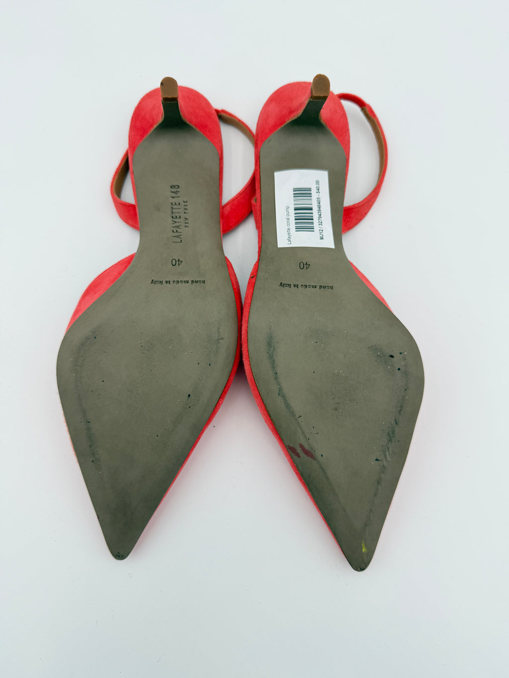 Lafayette 148 Coral Suede Pump Size 40