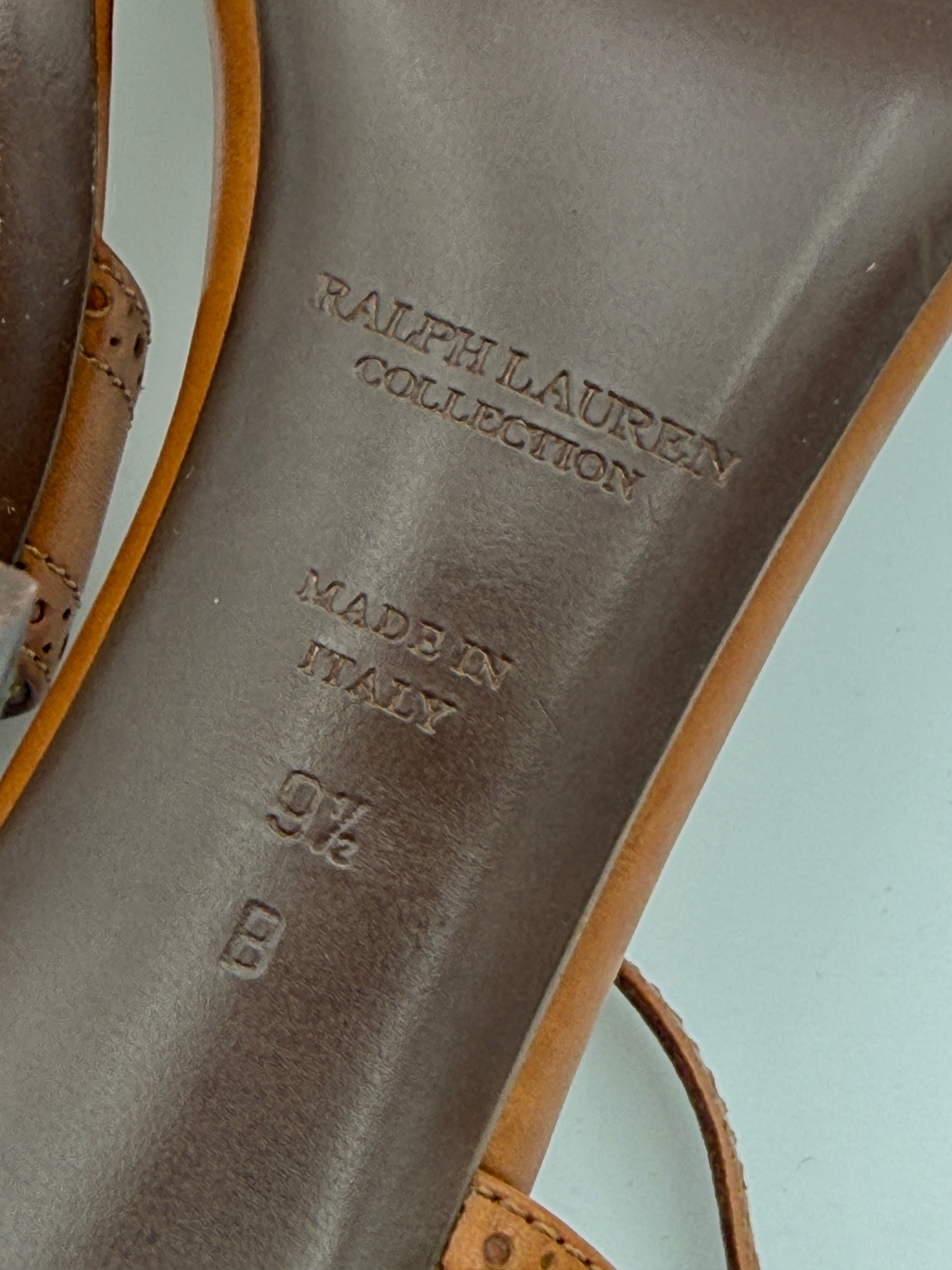 Ralph Lauren vintage brown leather sandal Size 9,5