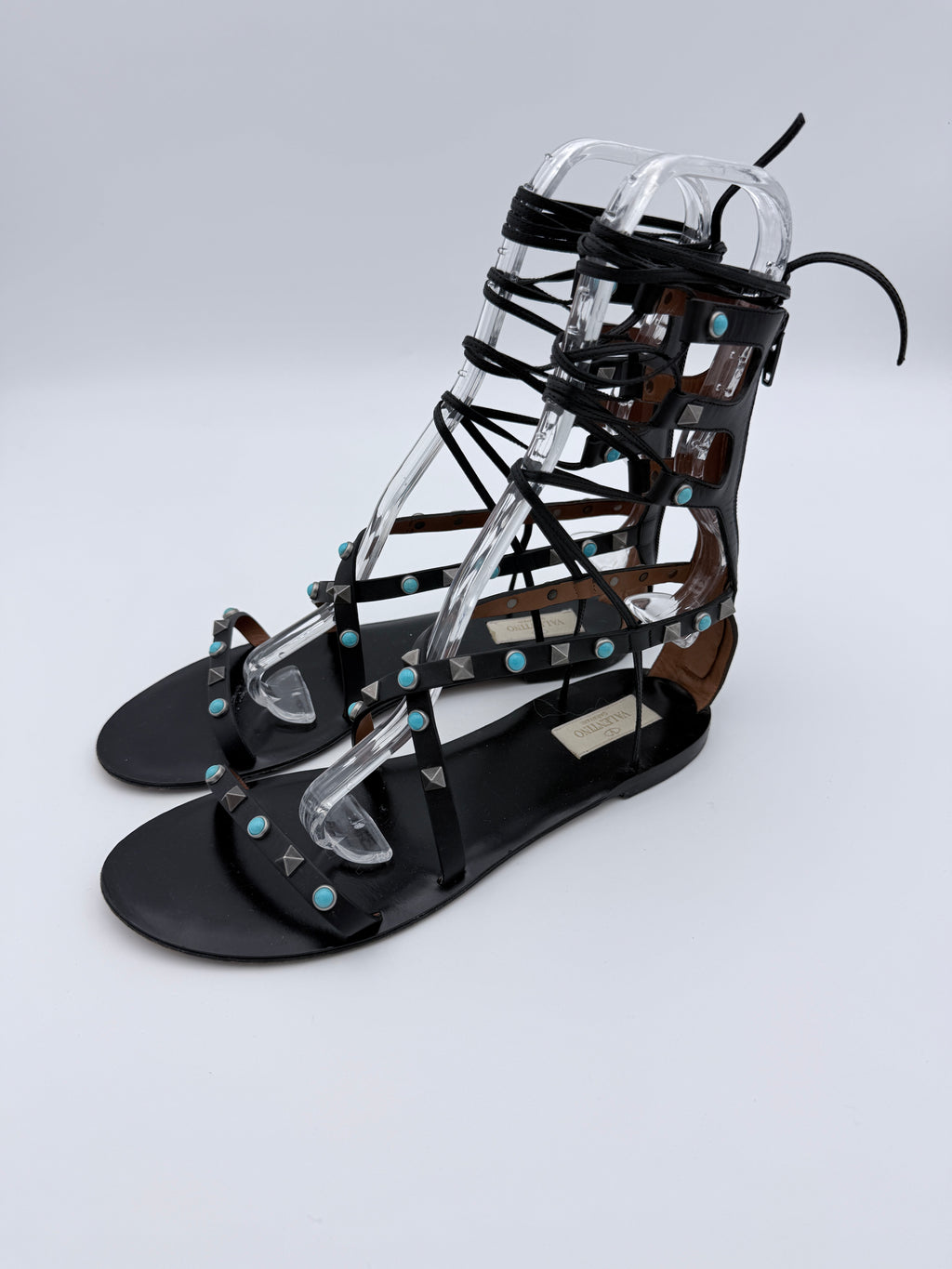 Valentino Black Gladiator Size 39