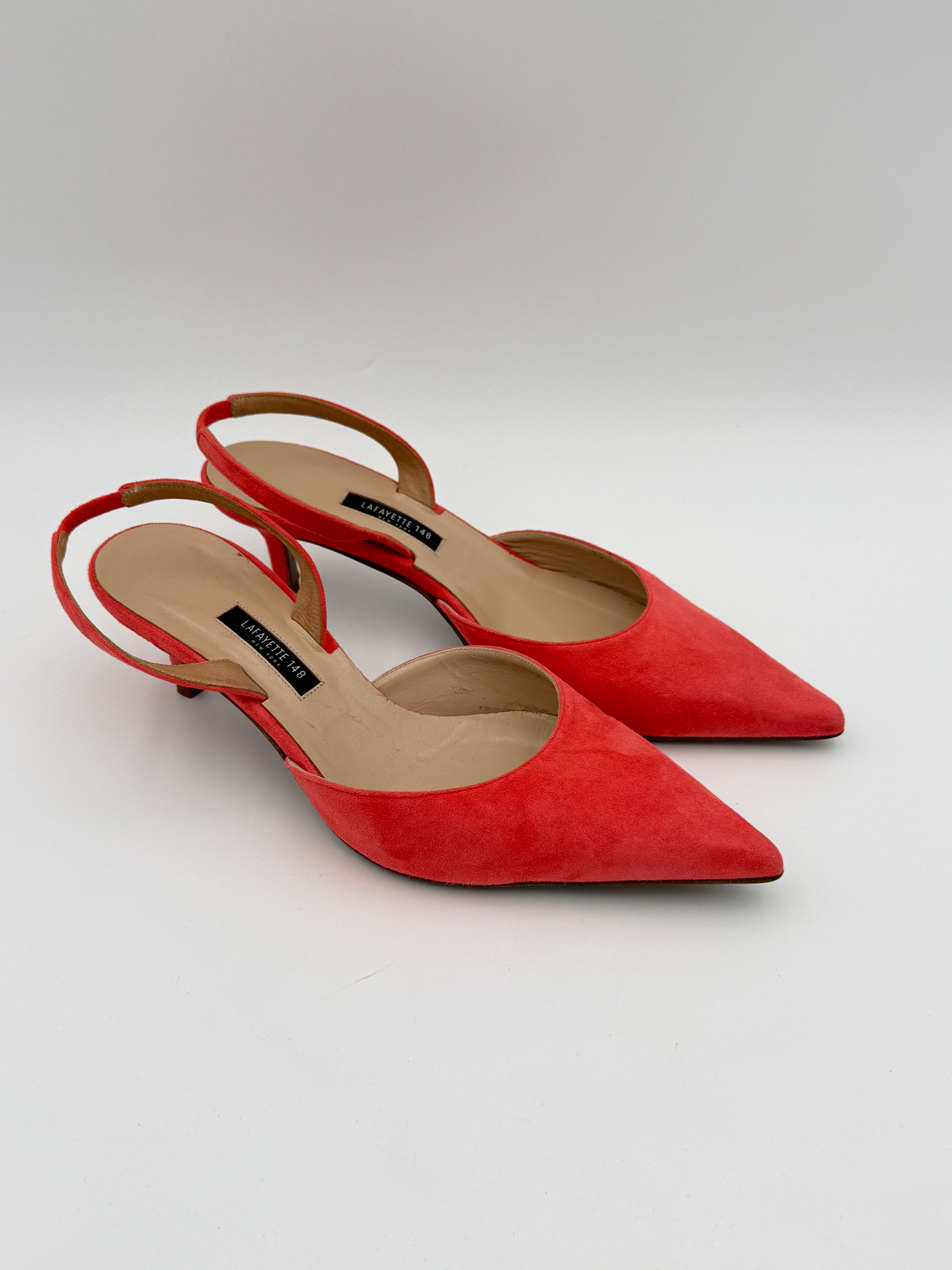 Lafayette 148 Coral Suede Pump Size 40