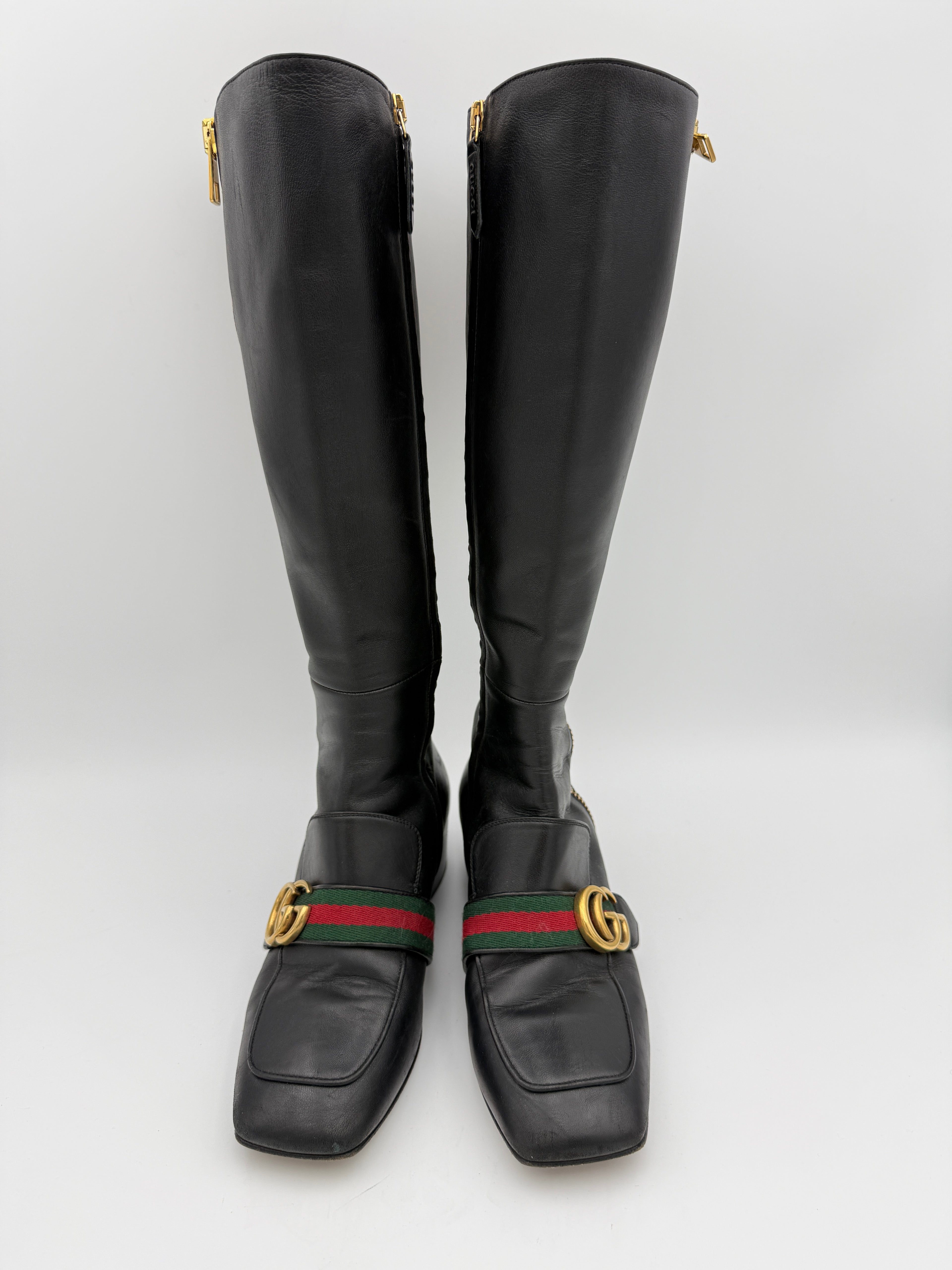 Gucci Marmont Black Boots Size 36,5