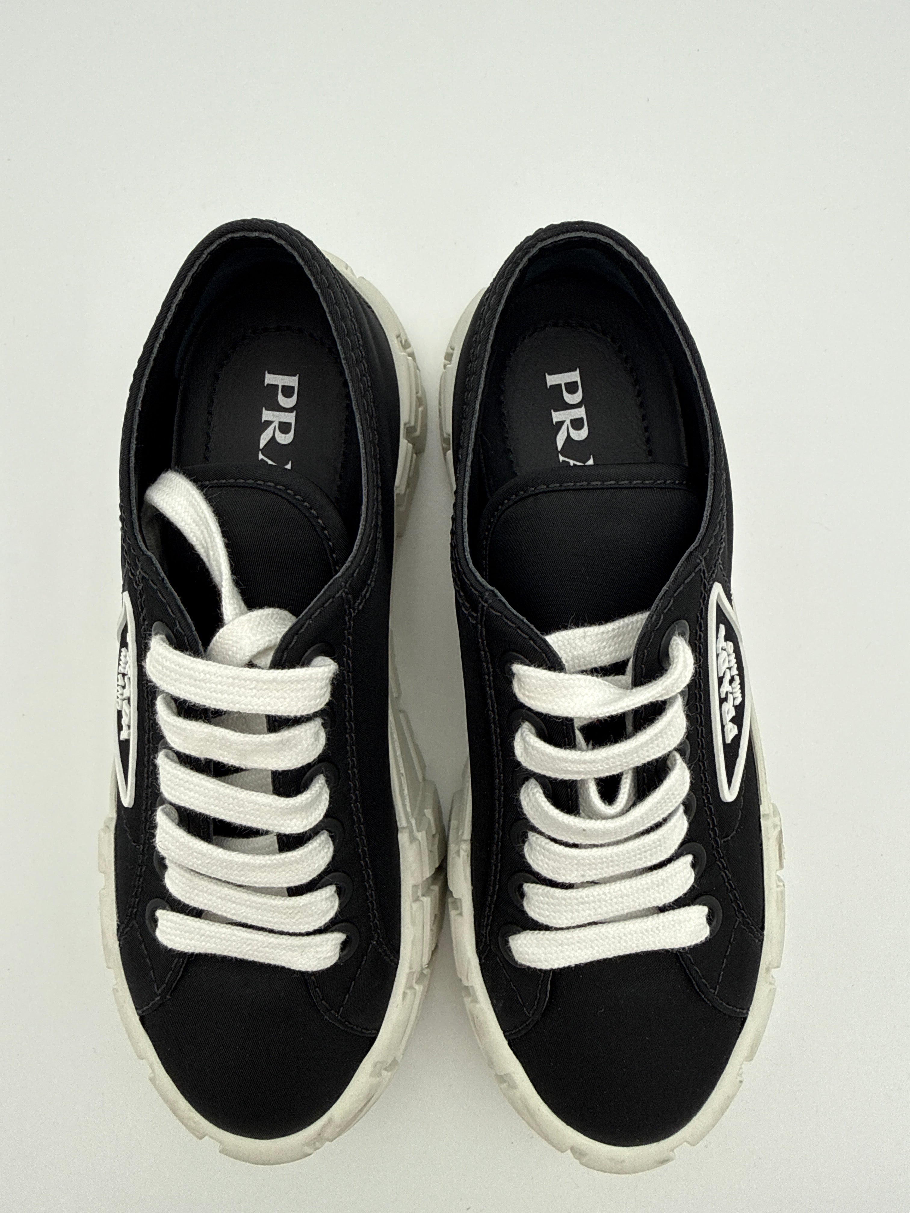 Prada Black Nylon Platform Sneaker size 36