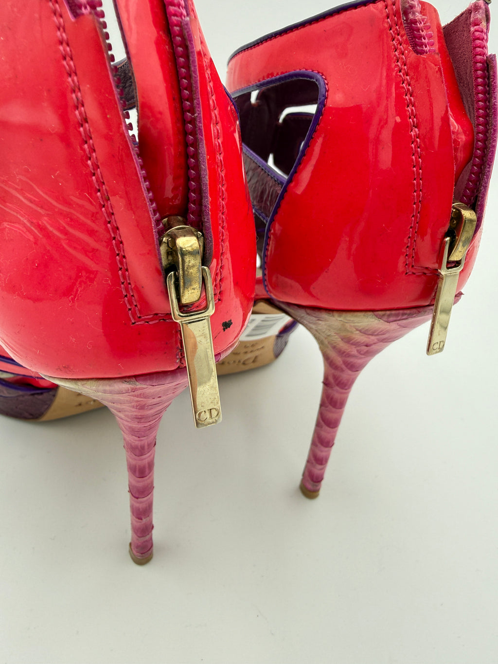 Dior Neon Pink Patent Heel Size 39