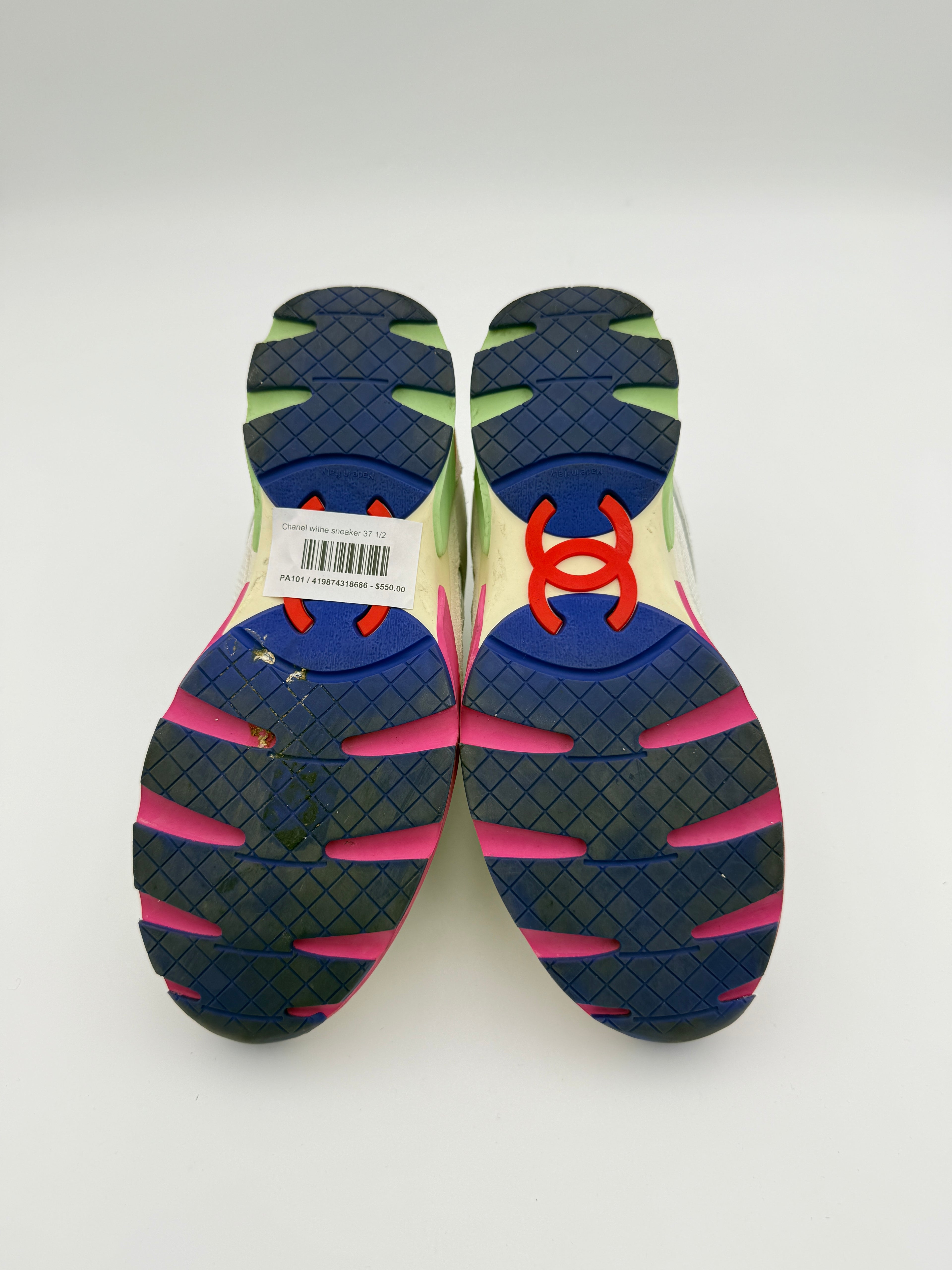 Chanel Withe Sneaker Size 37,5