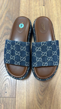 Gucci Angelina platform denin GG size 37,5