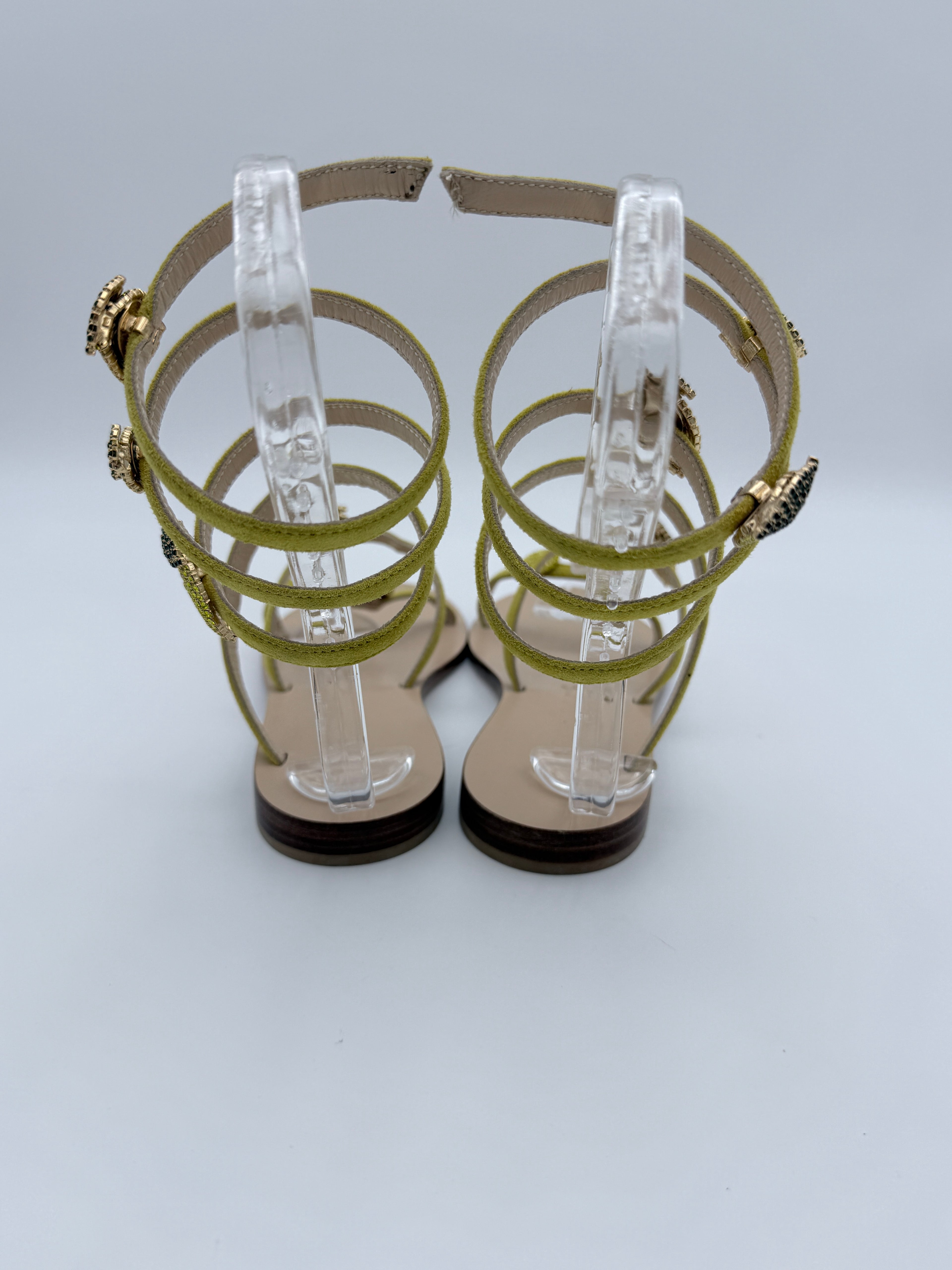 Abiddikkia Lemons gladiator flats new size 36