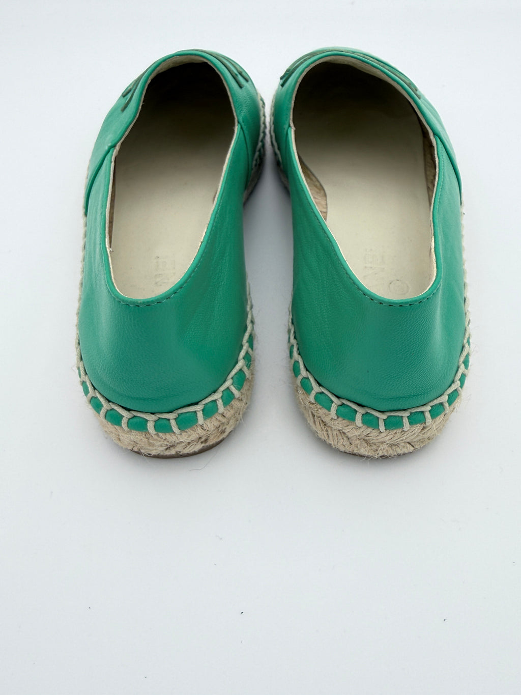 Chanel Green Leather Espadrille size 37