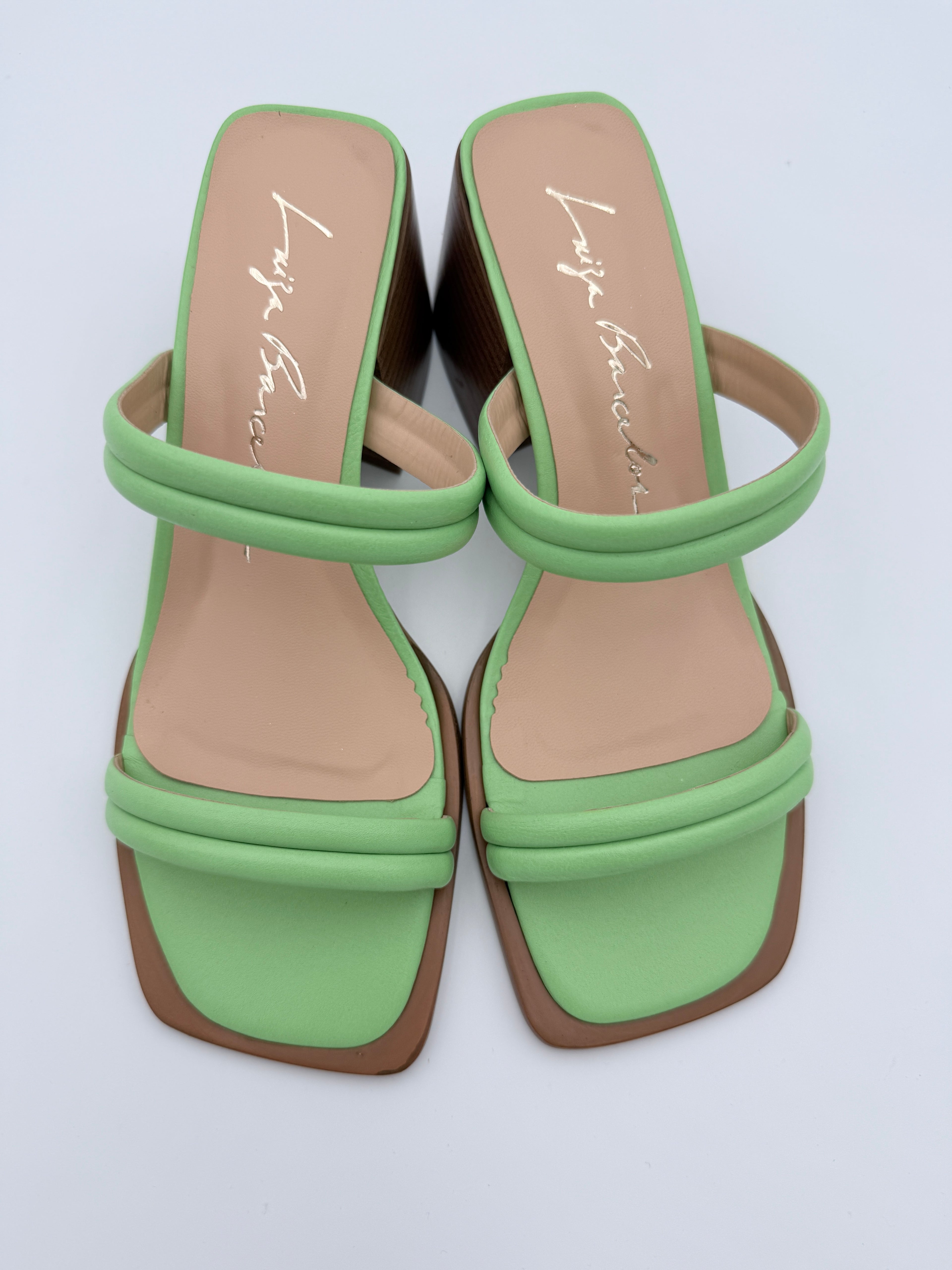 Luiza Barcelos Aurora Green Citrus Mules  B003 V5