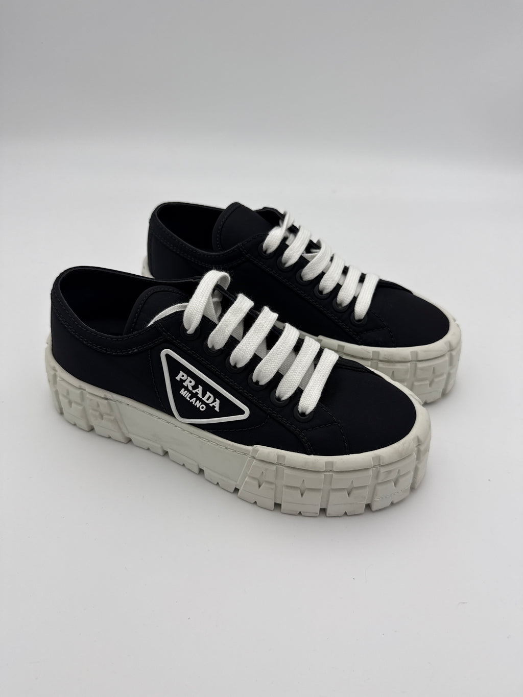 Prada Black Nylon Platform Sneaker size 36
