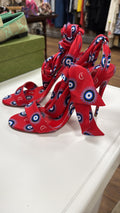 Christian Loubouton evil eye red sandlas size 40