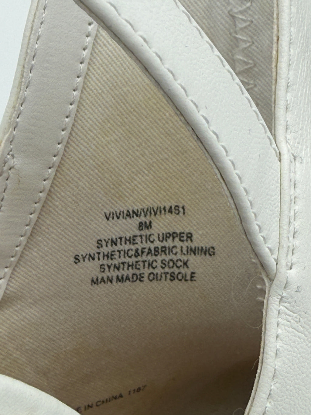 Steve Maden Vivian White heel Size 8