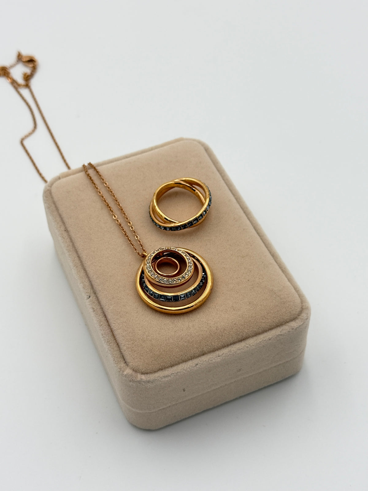 Swarovisk Rose Gold Set