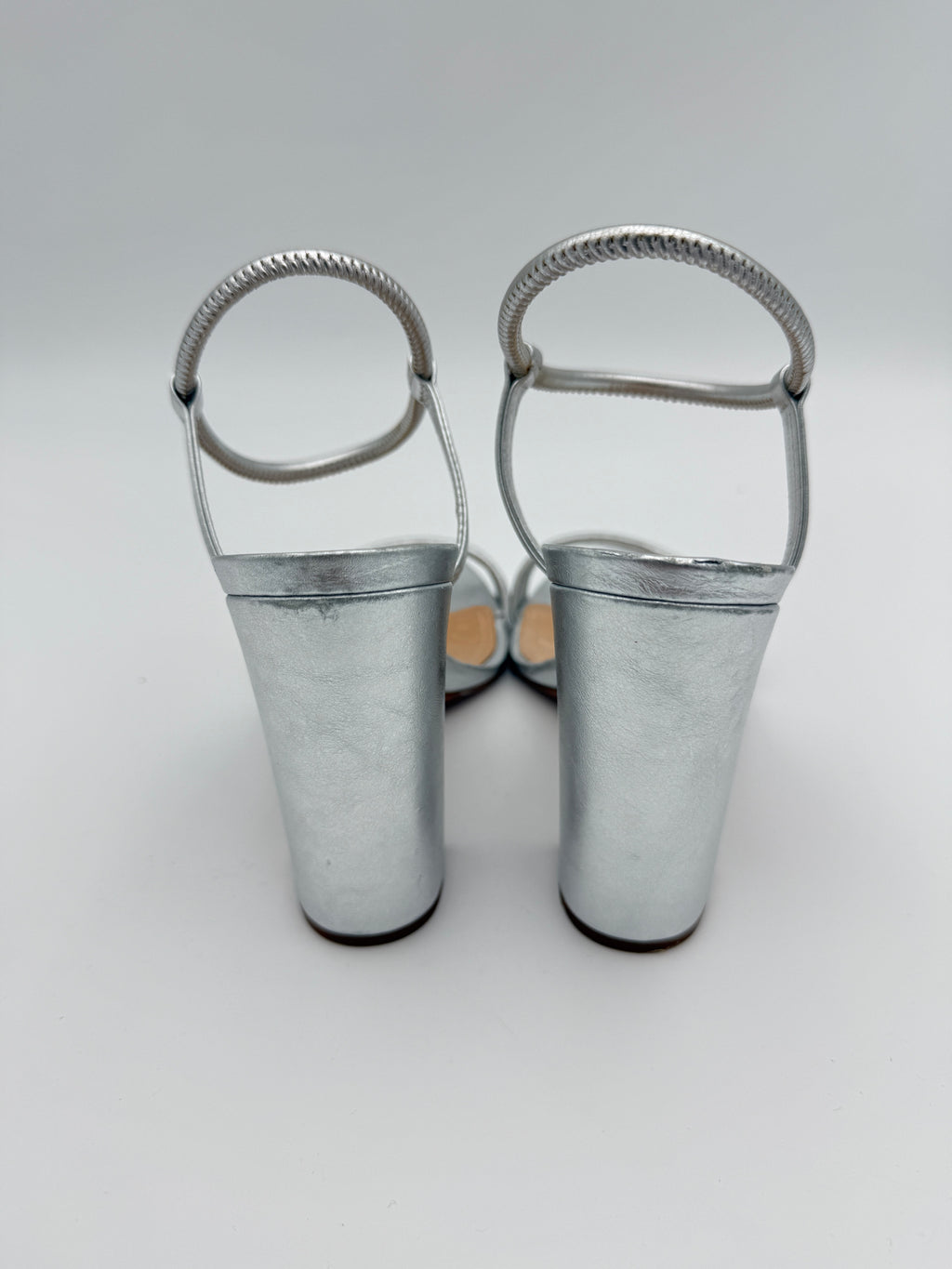 Schutz Silver Sandal Size 8