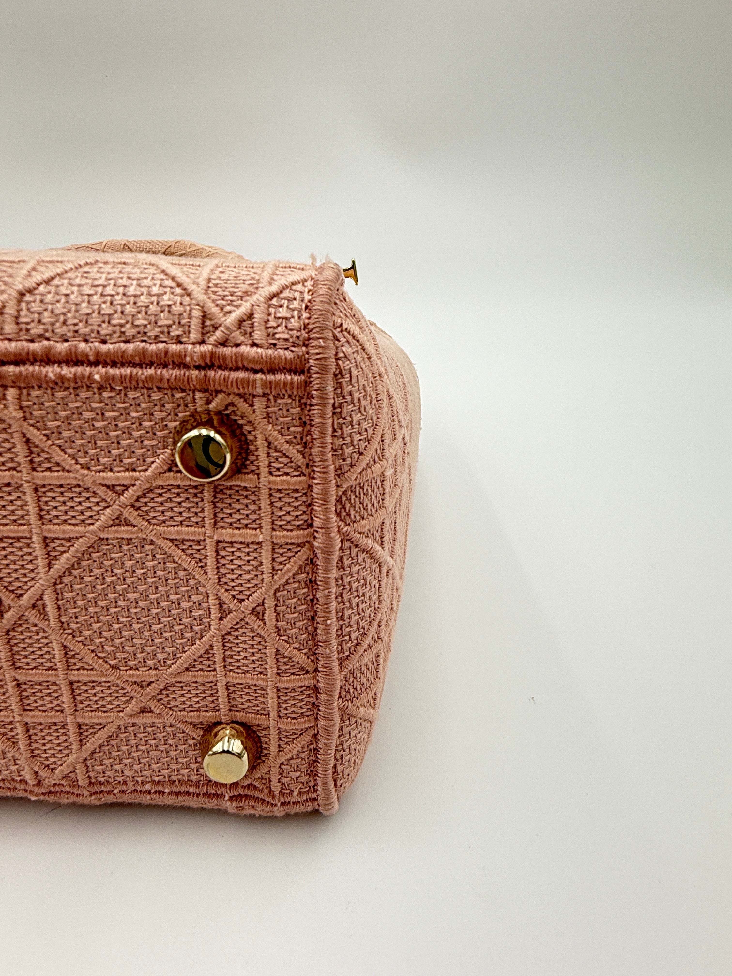 Lady Dior Cannage Rosewood Canvas