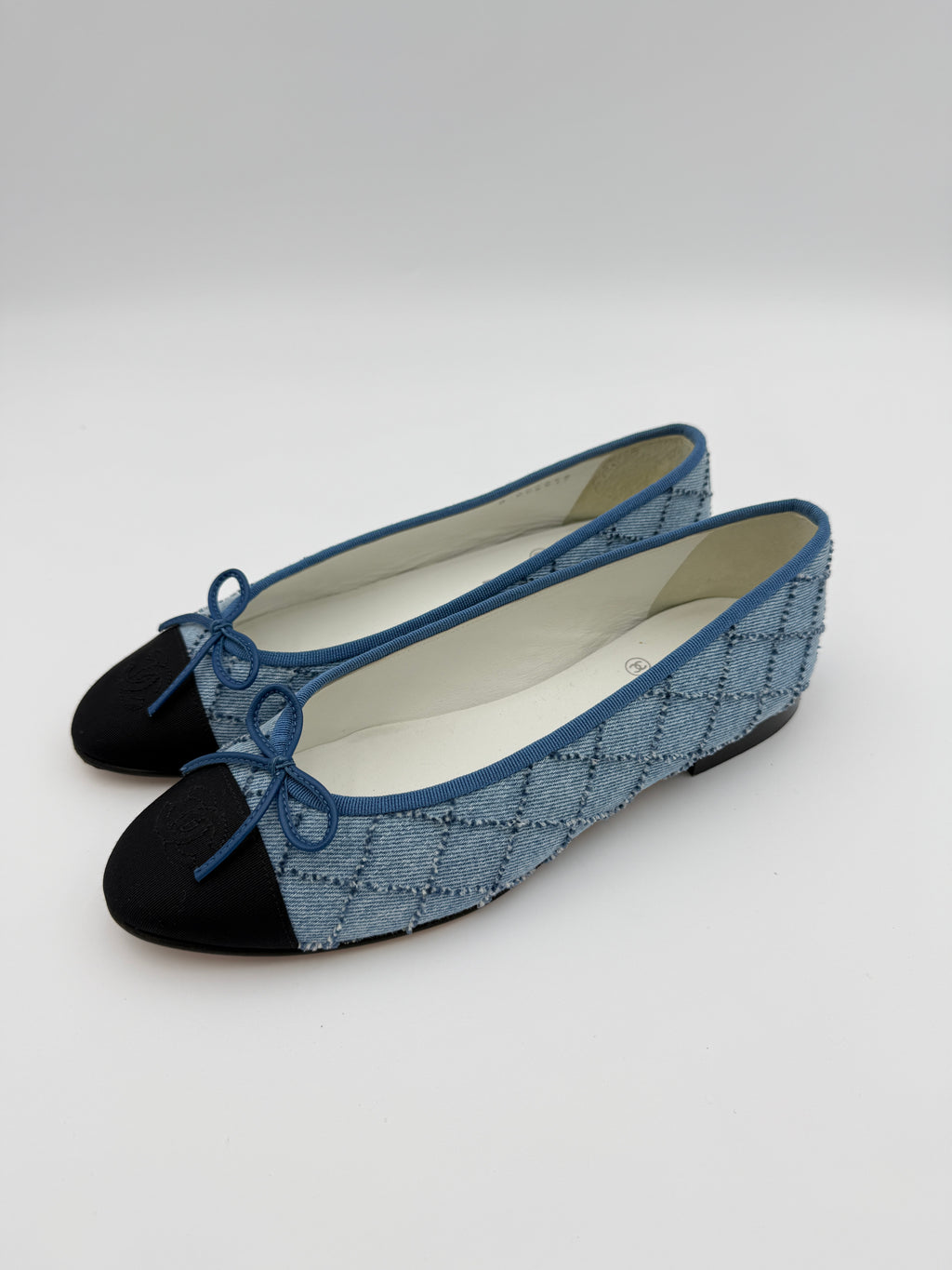 Chanel Light Denin Ballerinas Size 40