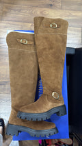 Stuart weitzmen brown suede knee boot new , box, dust size 9.5
