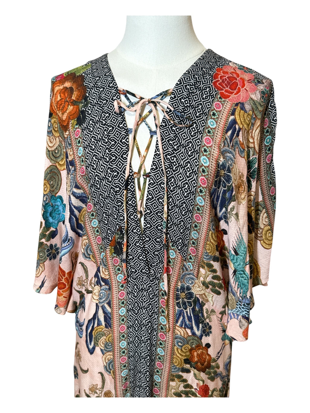 FARM RIO Pink Long Dress Medium
