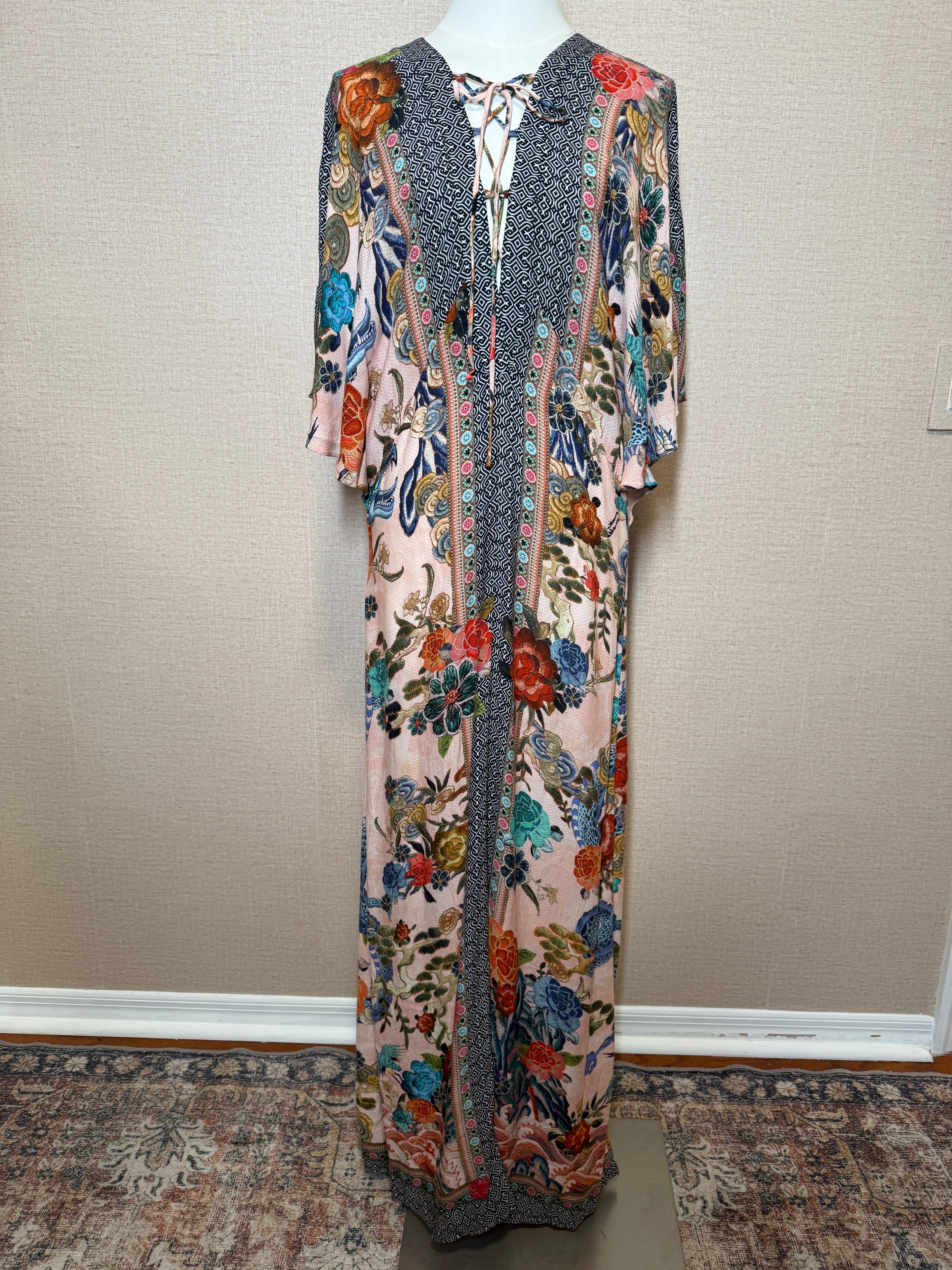FARM RIO Pink Long Dress Medium