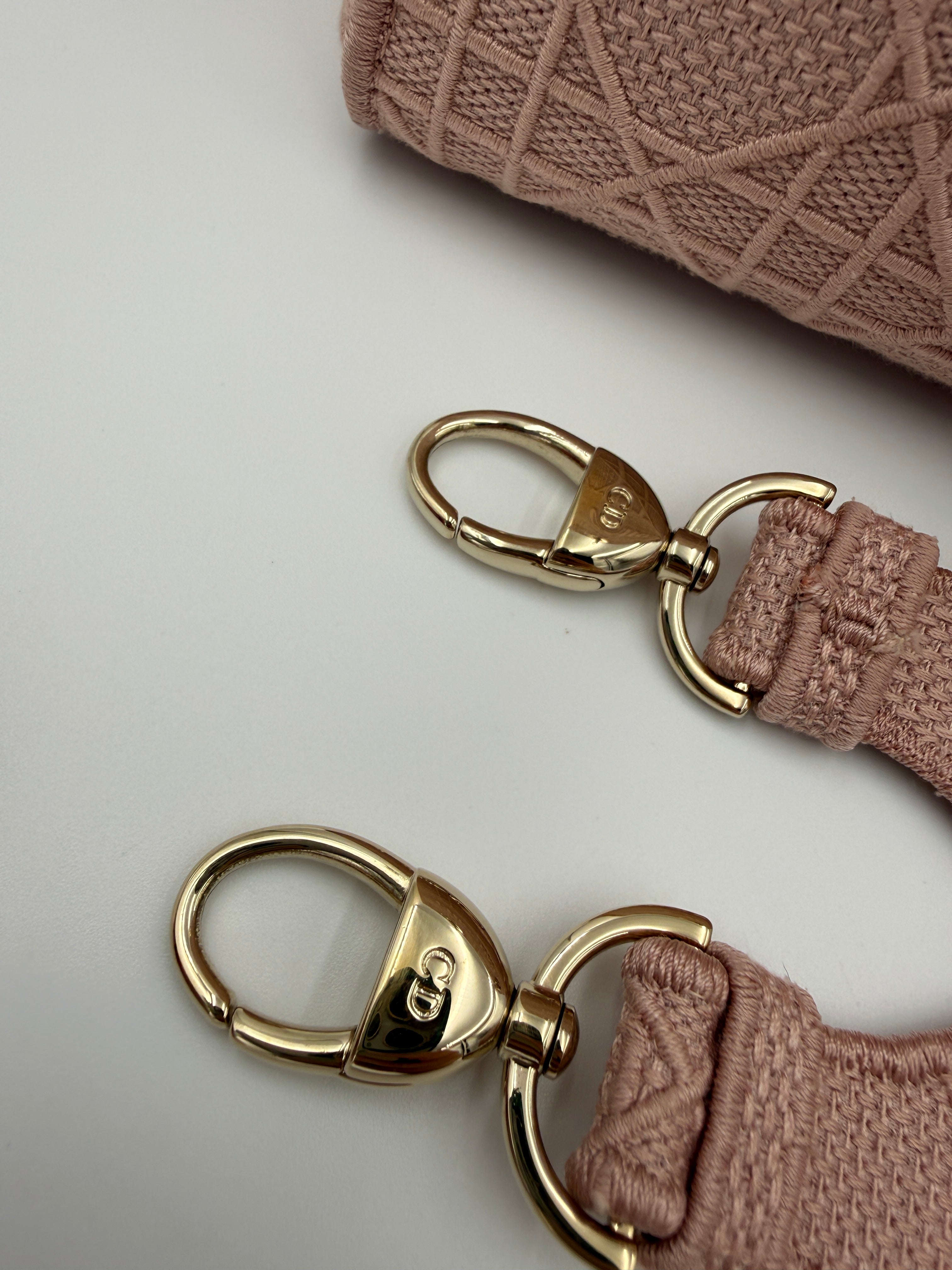 Lady Dior Cannage Rosewood Canvas