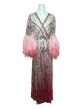 Camilla Feather Sleeve Wrap Dress XL