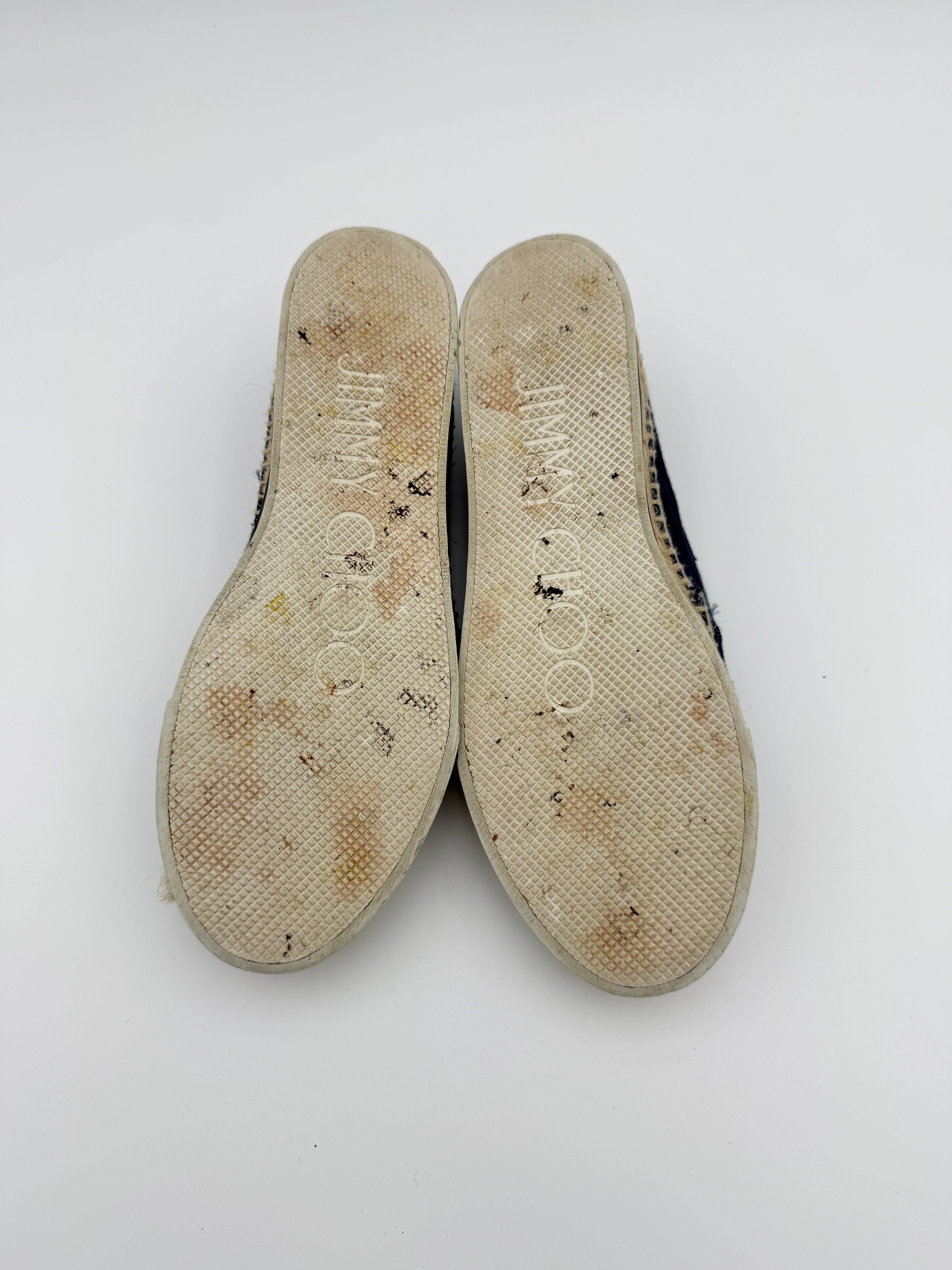 Jimmy Choo Whipstich Trim Espadrilles Size 36,5
