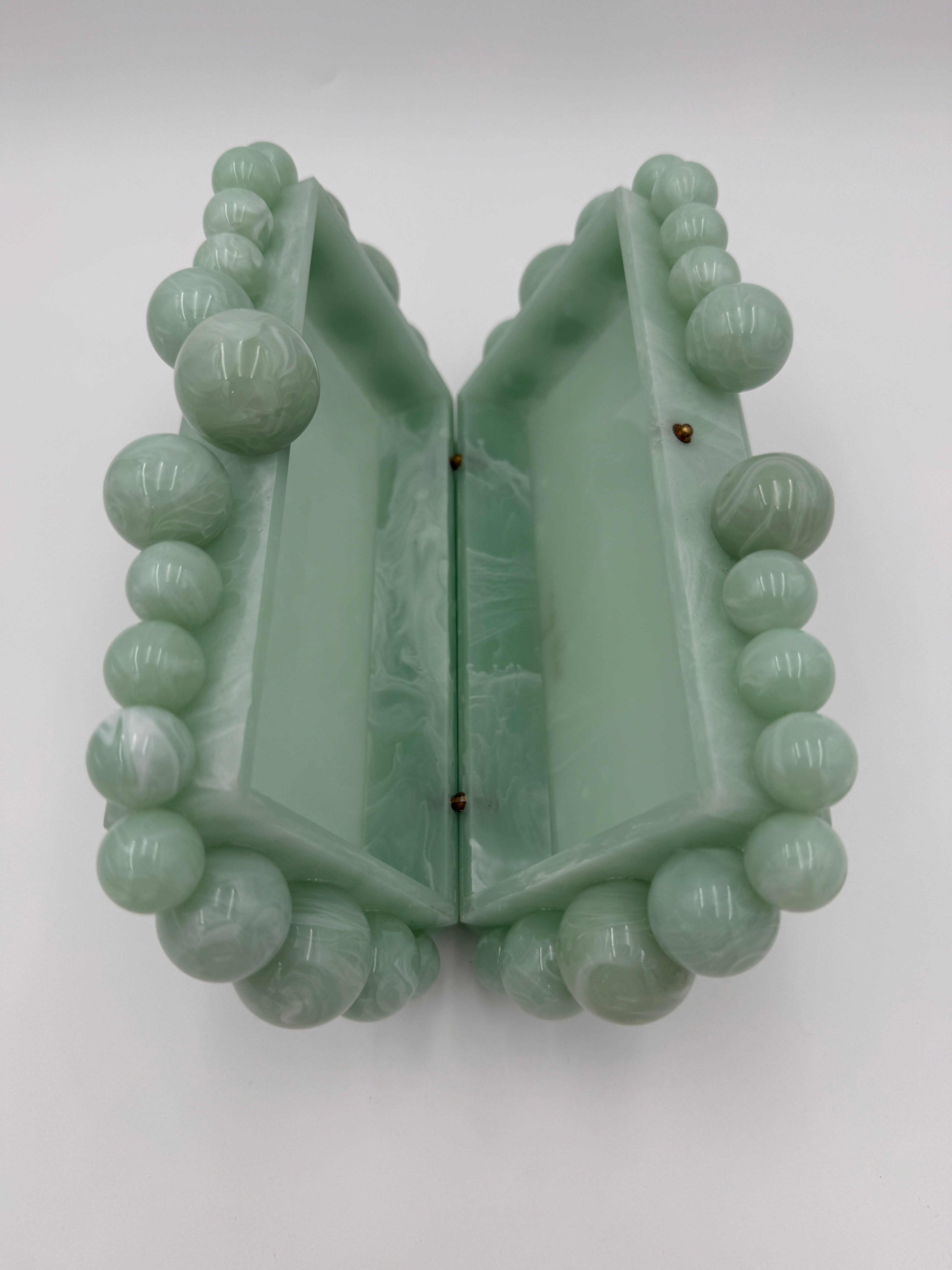 Cult Gaia Soft green acrylic clutch