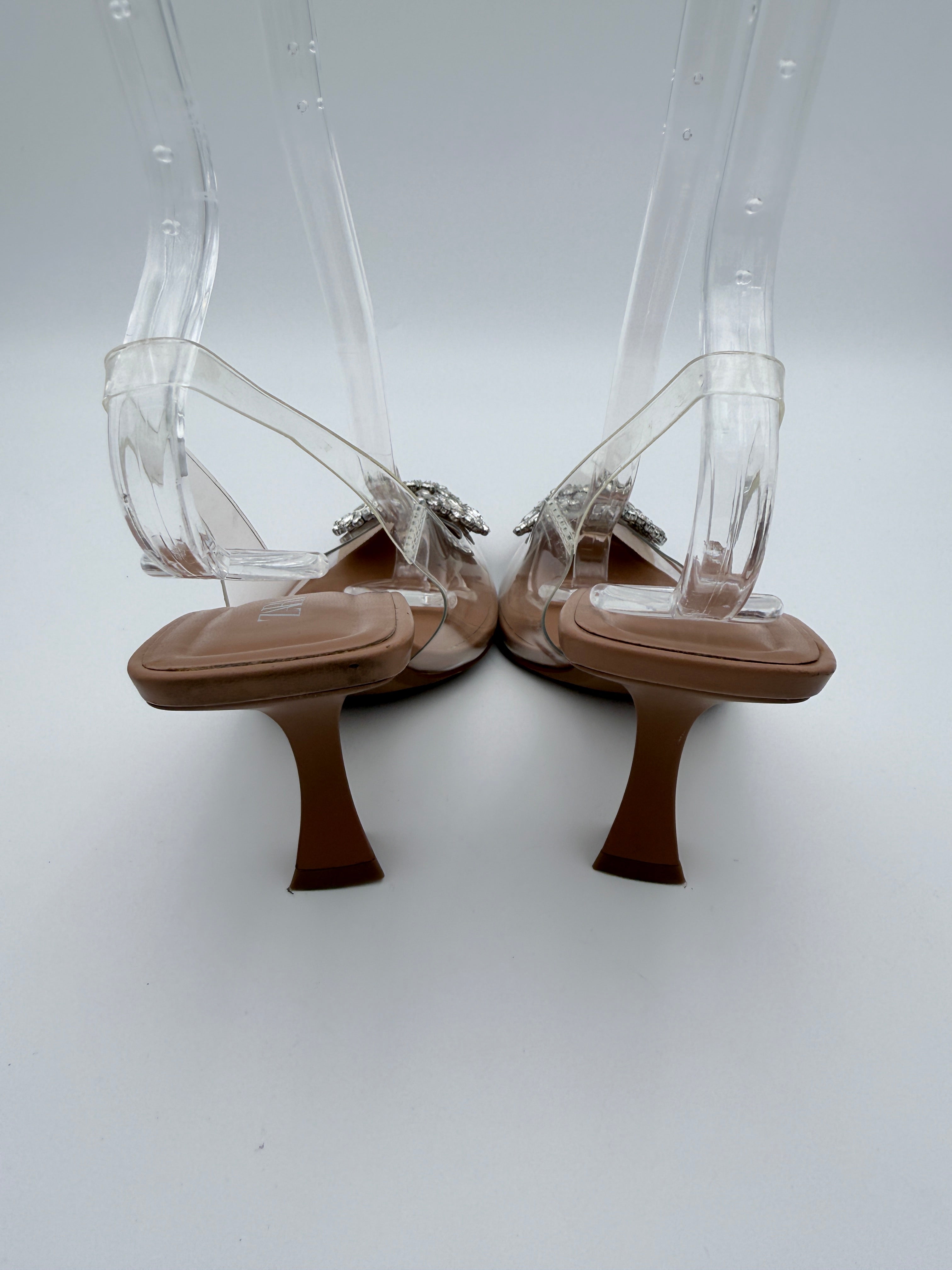 Zara Rhinestones Sling back size 37