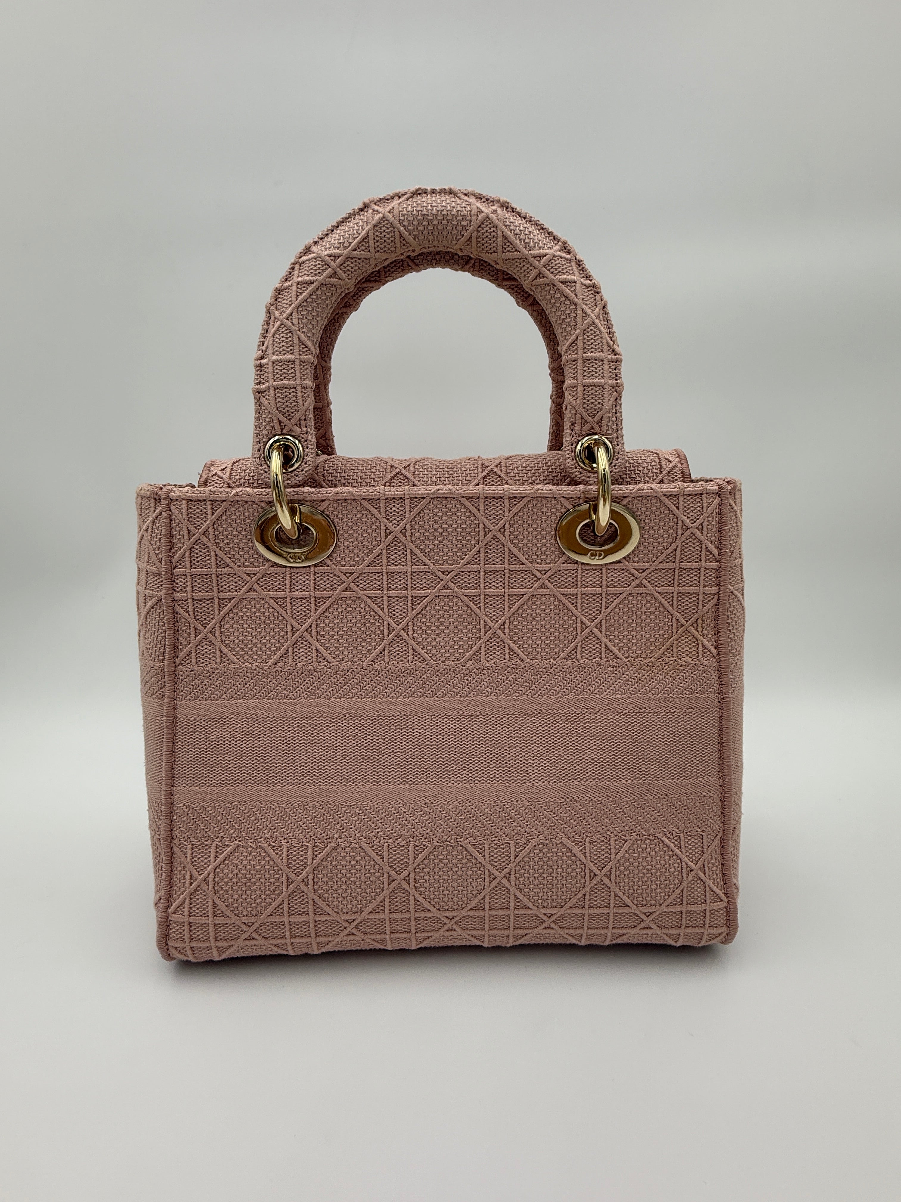 Lady Dior Cannage Rosewood Canvas