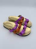 Birman Clarita Pink orange metallic flat Size 40