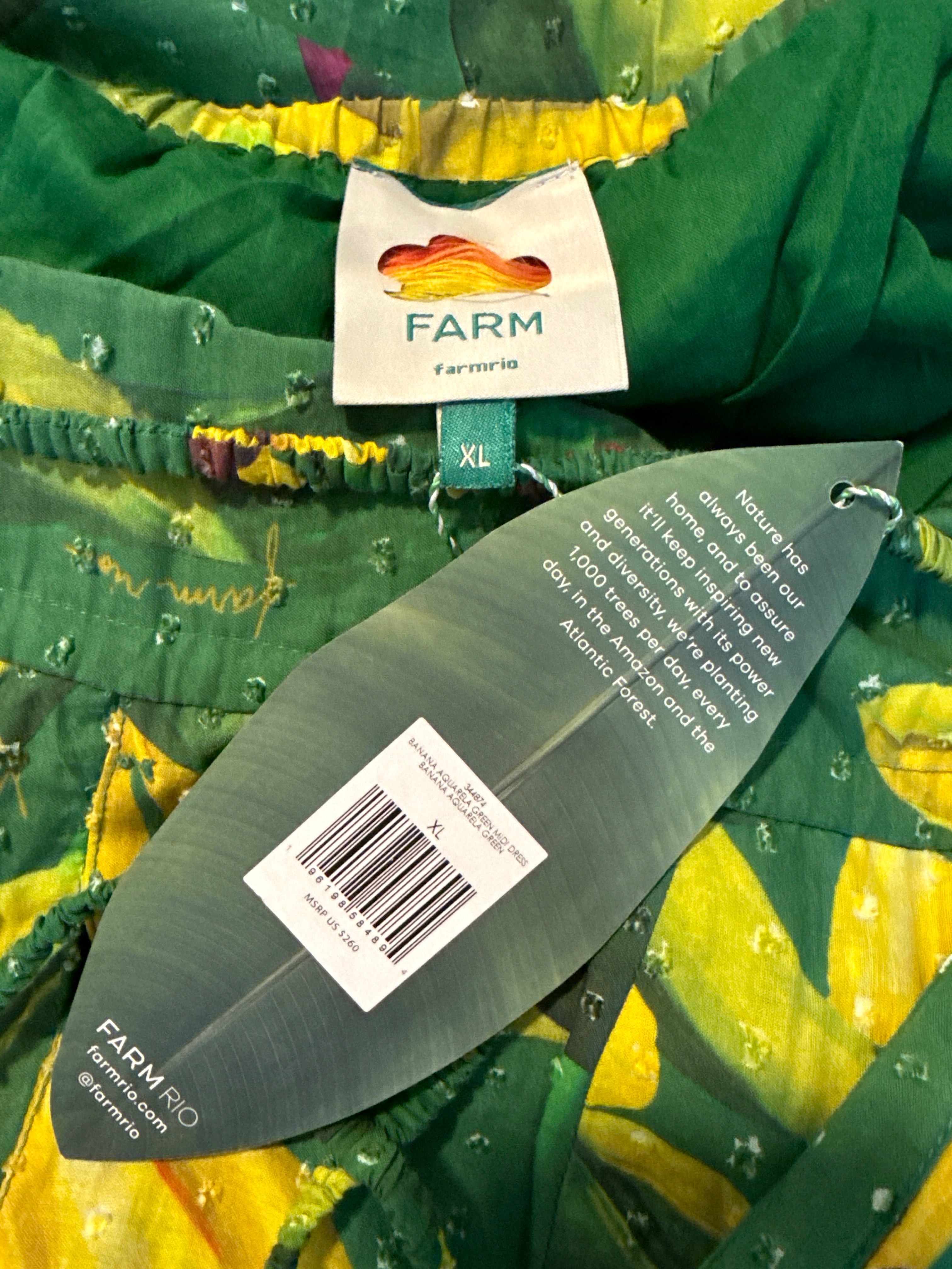 FARM RIO Banana Aquarela XL