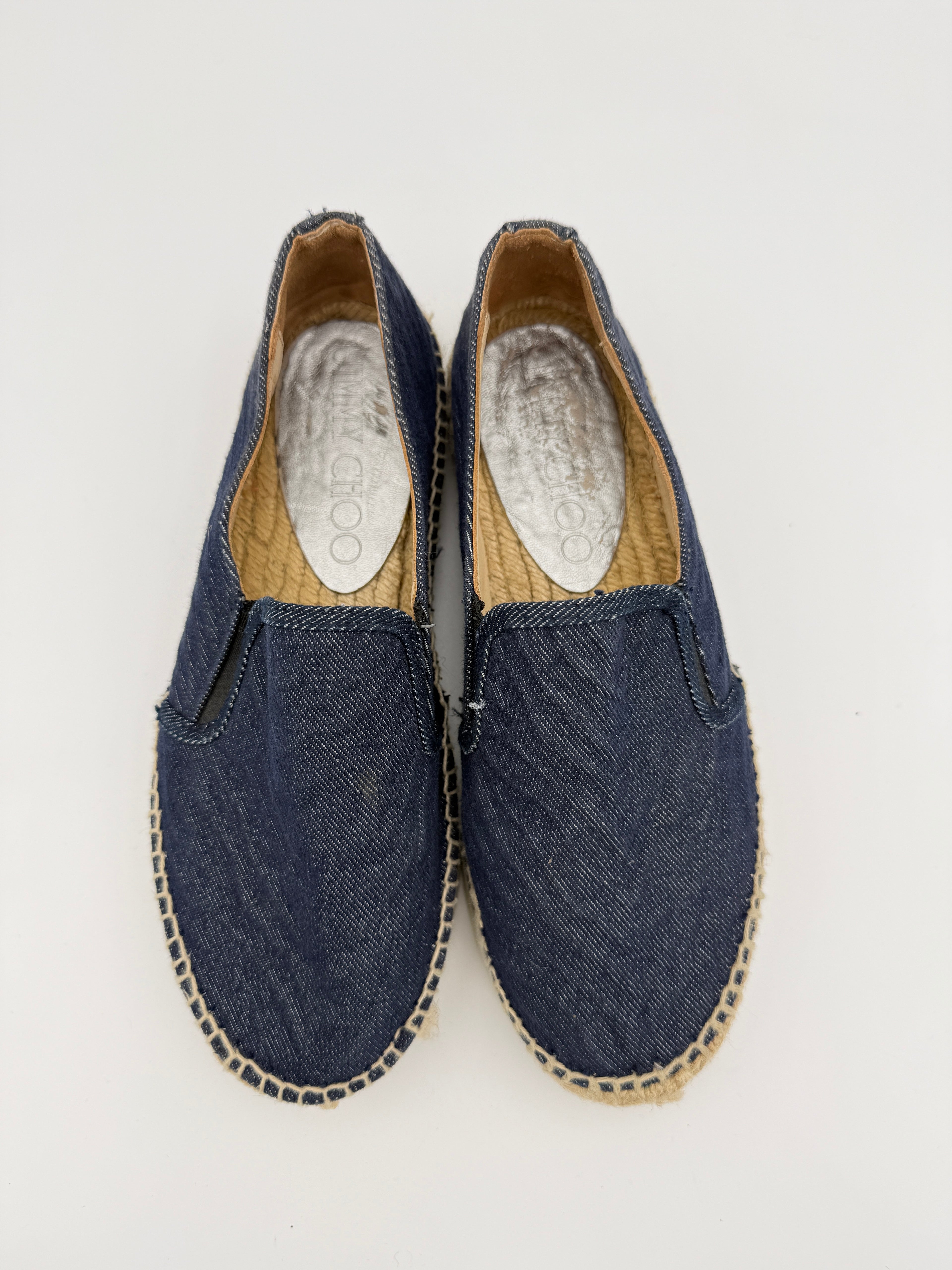 Jimmy Choo Whipstich Trim Espadrilles Size 36,5