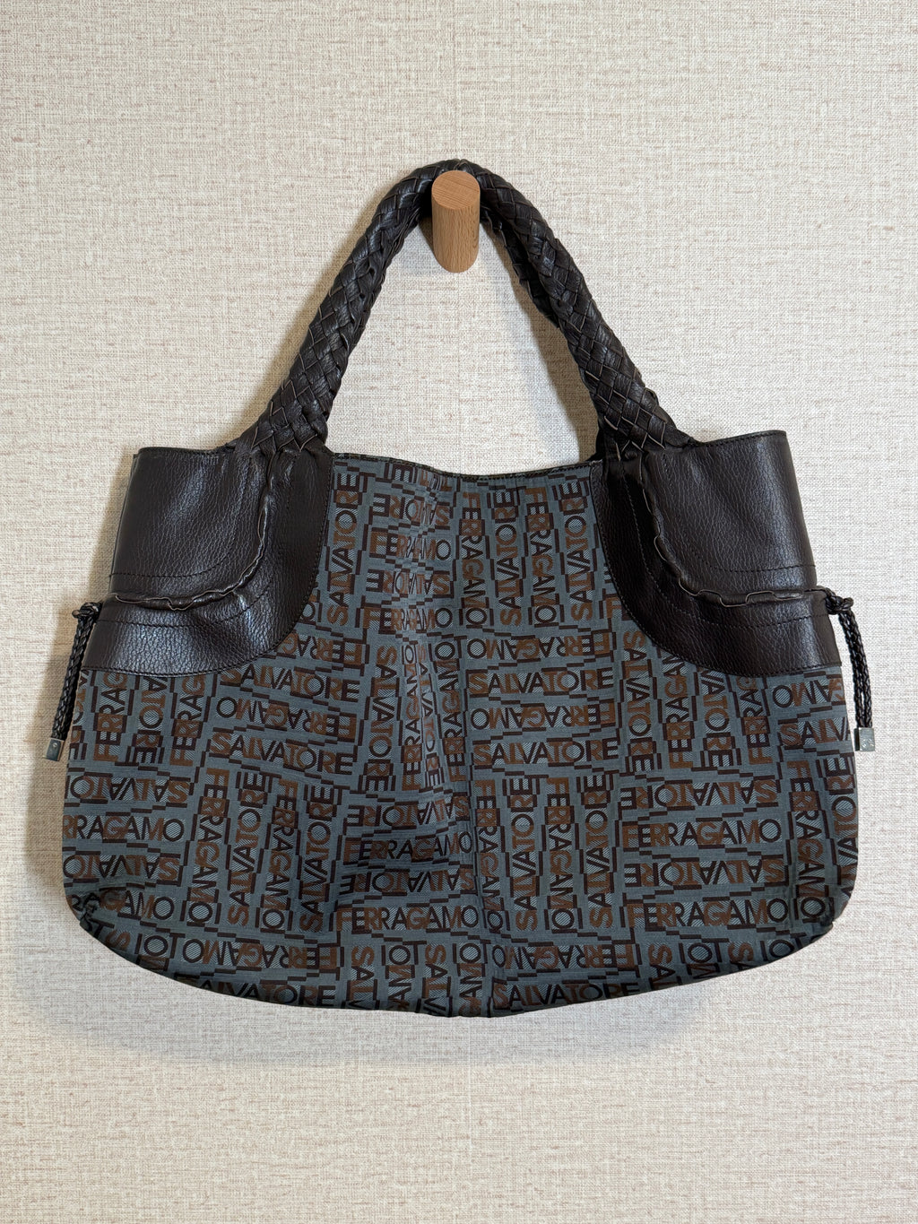 SALVATORE FERRAGAMO Jacquard Tote Bag
