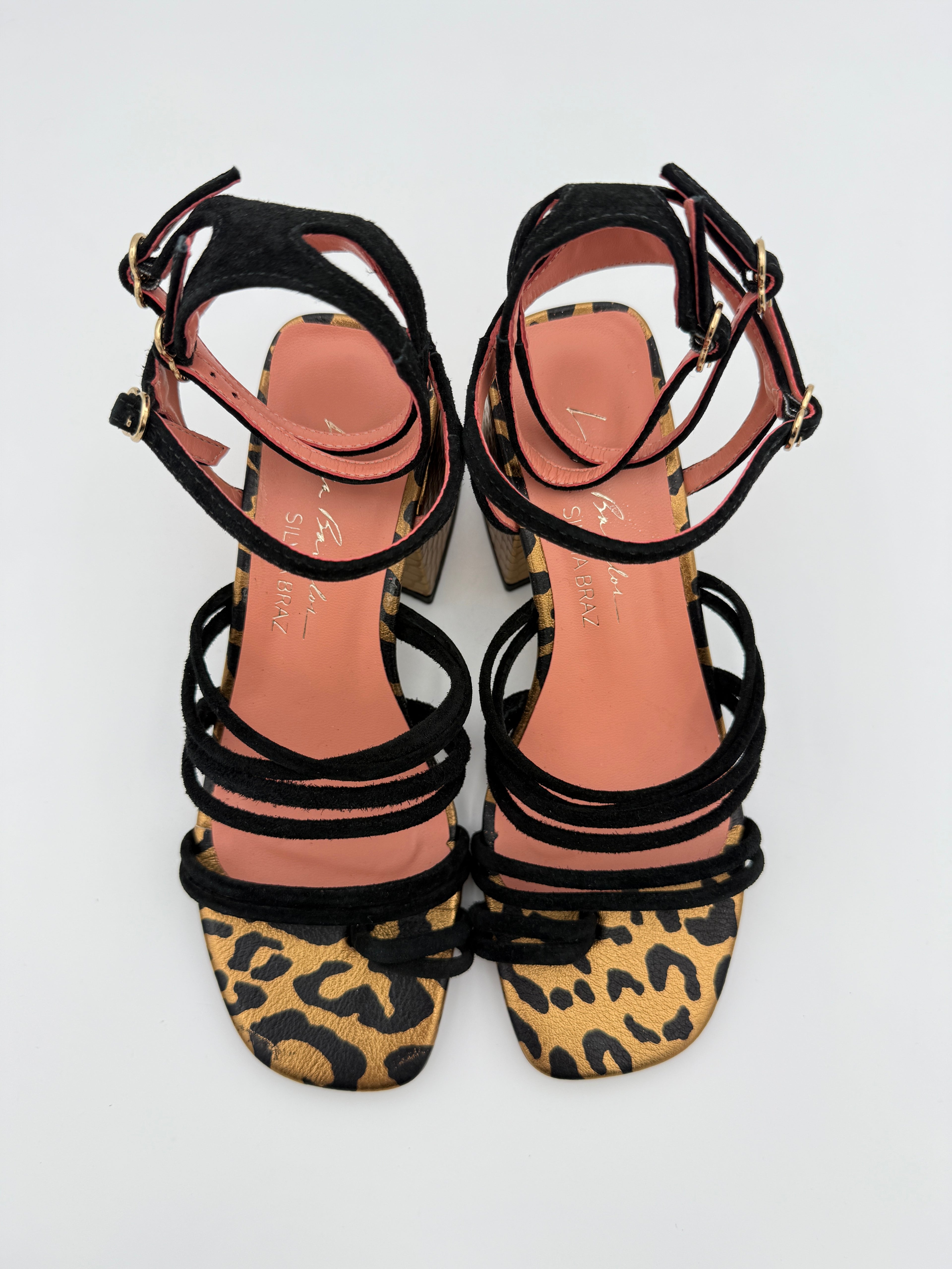 Luiza Barcelos Black Gold Leopard  Sandal B002 V2