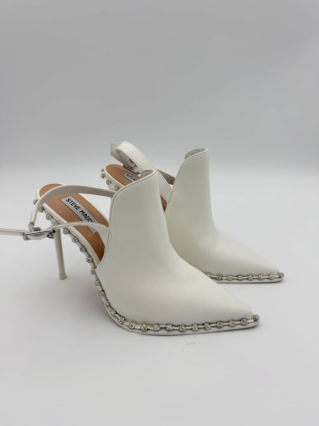 Steve Maden Vivian White heel Size 8