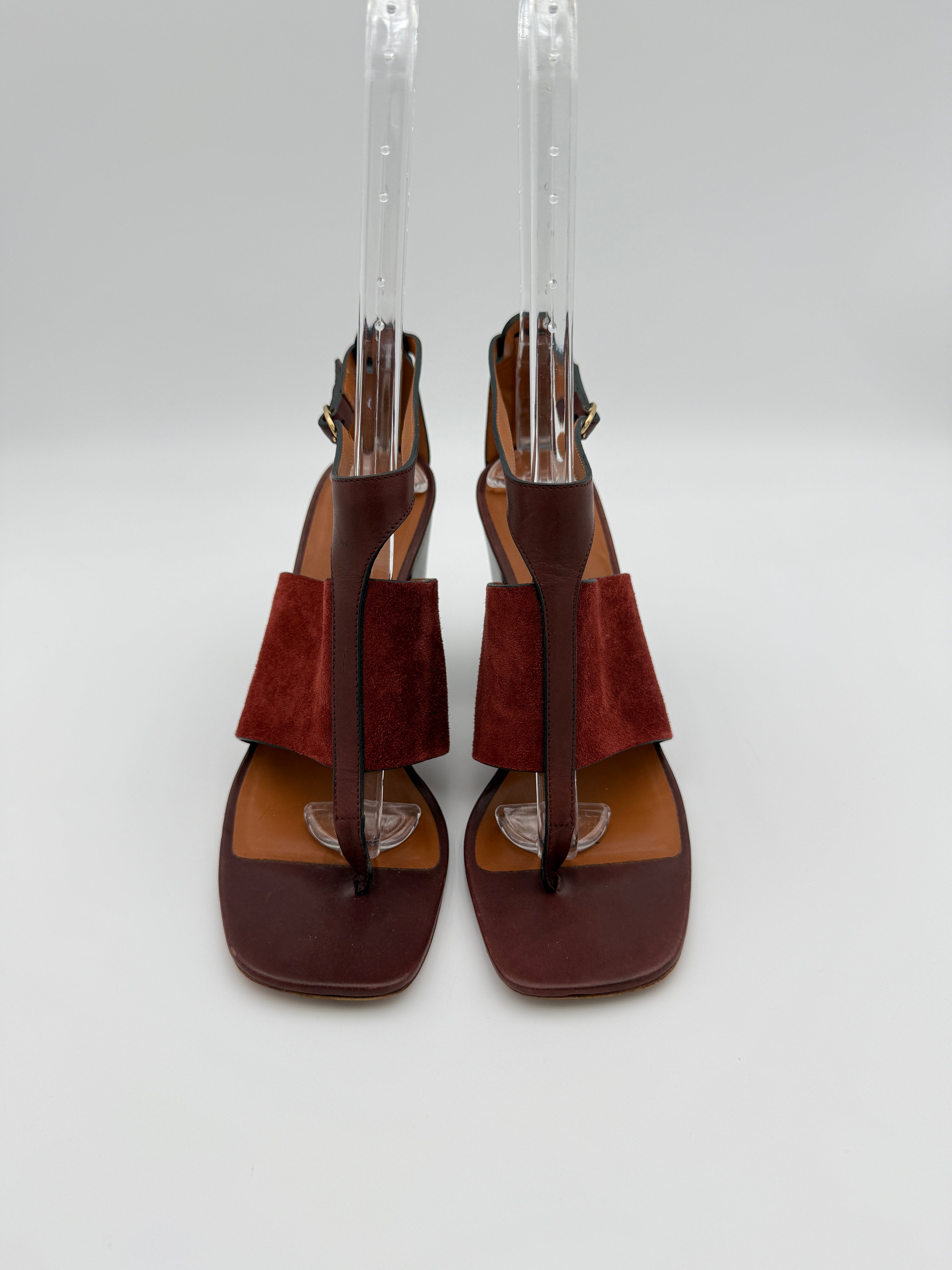 Celine Brown Wood Heels Size 37,5