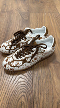 Aloha Brown Cow print sneaker size 7