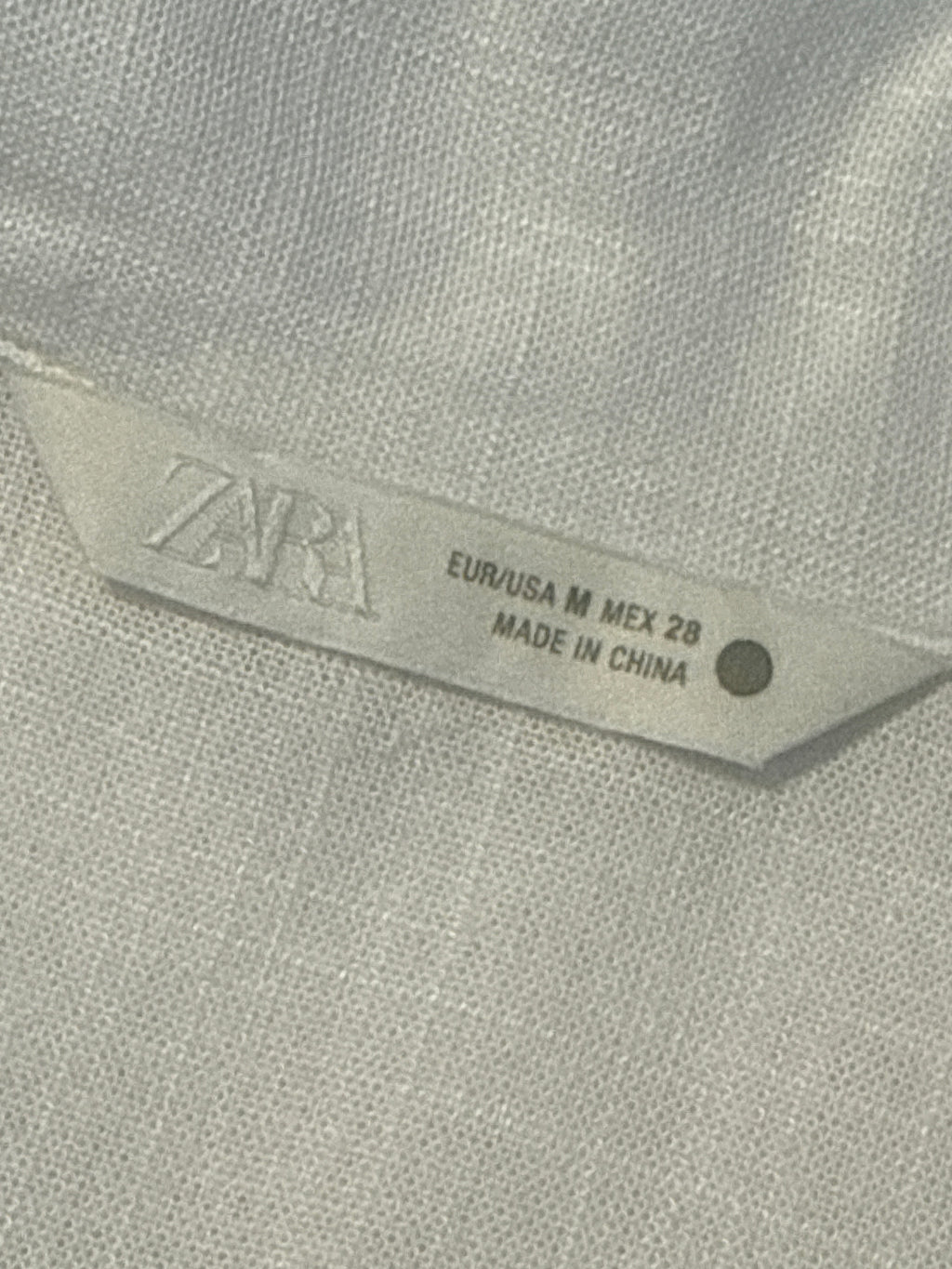 ZARA White Cotton Embroidered Set M