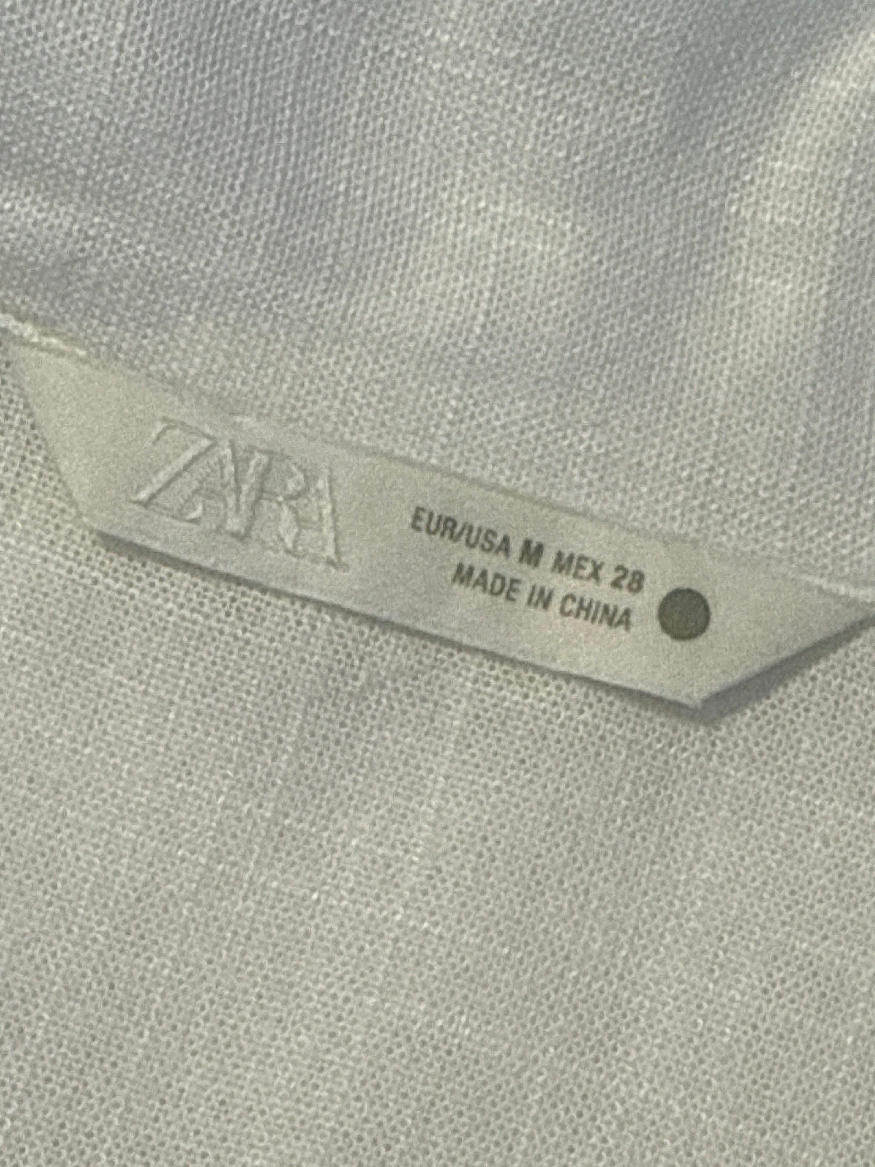 ZARA White Cotton Embroidered Set M